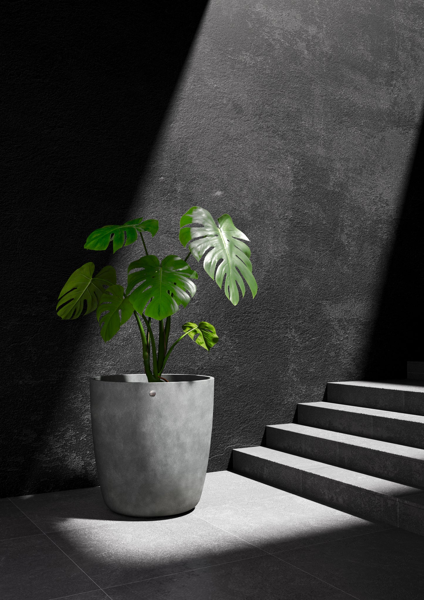 Kukkaruukku Juno 95cm harmaa kivi