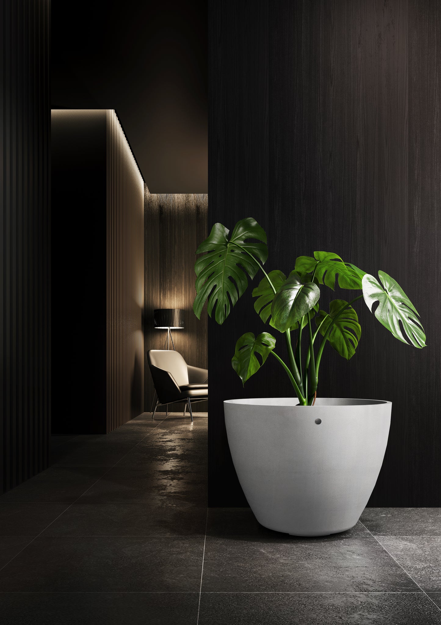 Kukkaruukku Lupo 95cm hiekkakivi