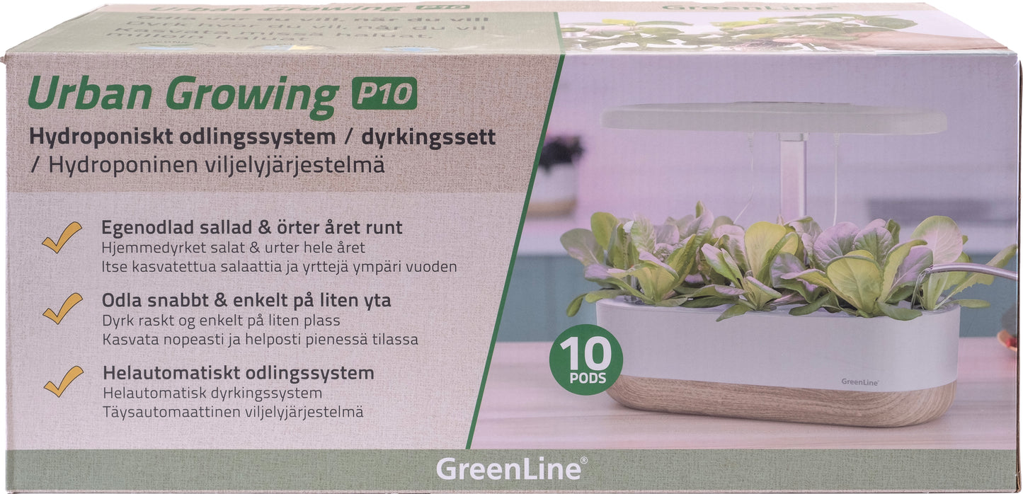 Hydroponinen vesiviljelyjärjestelmä Urban Growing P10