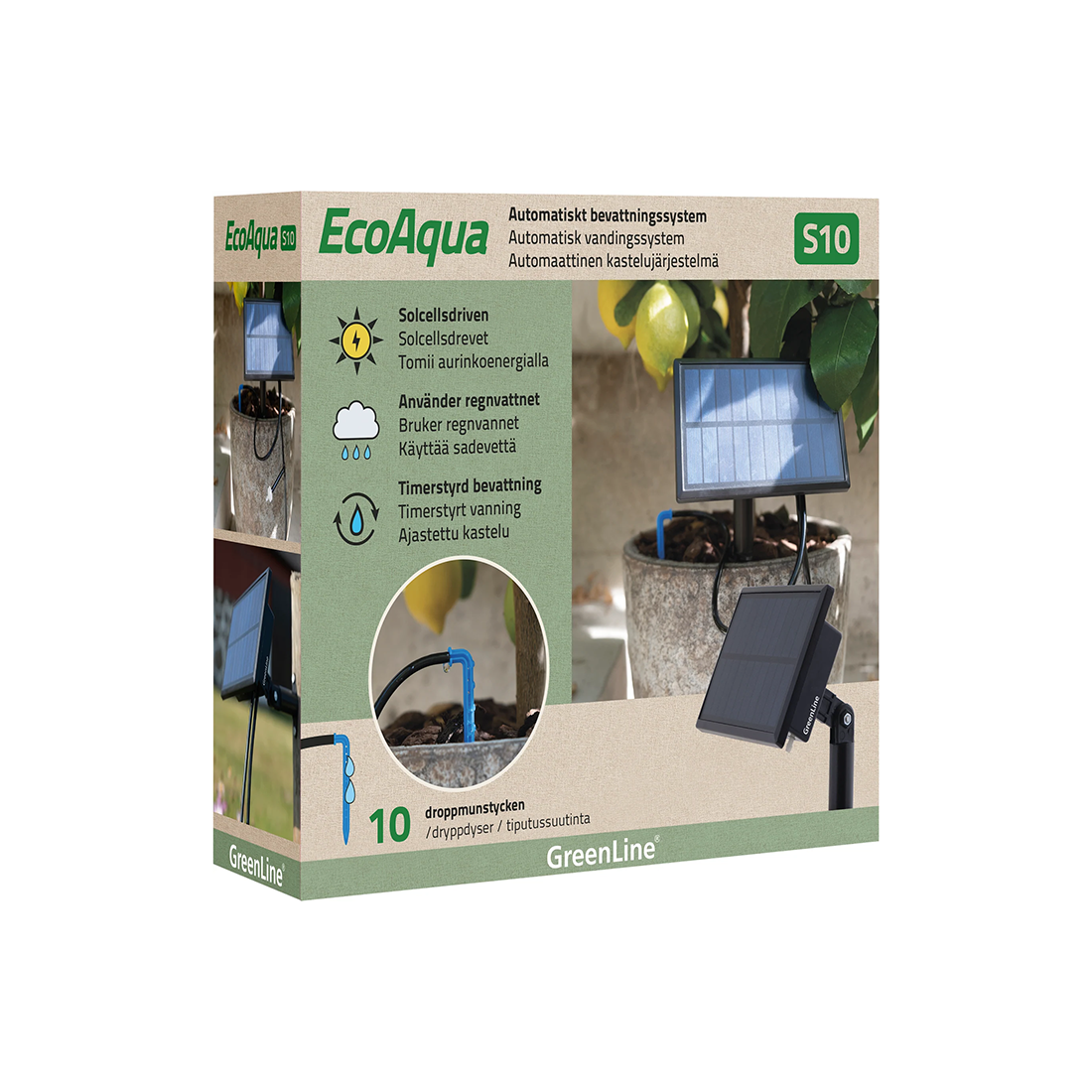 Automatisk droppbevattningsystem EcoAqua S-12