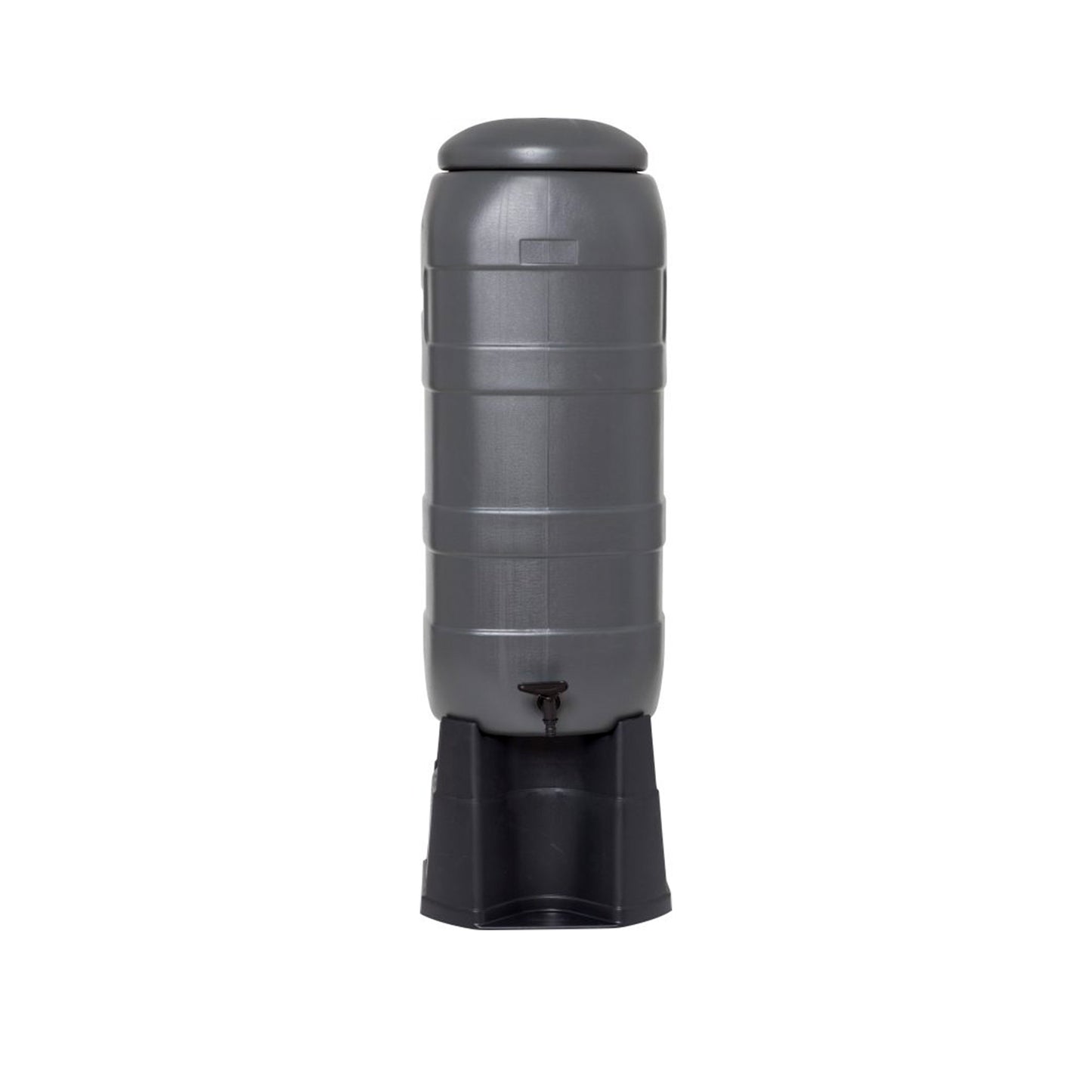 Water barrel 100l gray with tap, lid and stand