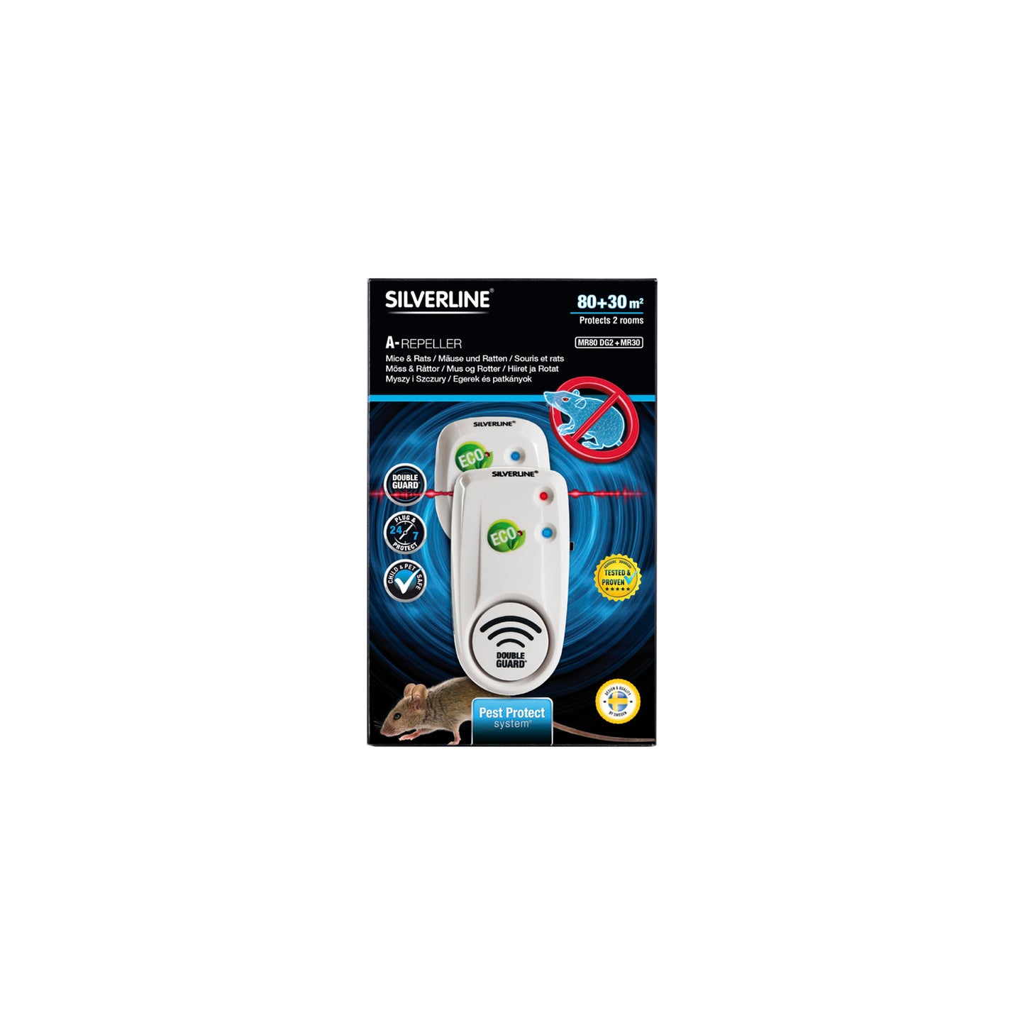 A-Repeller Möss & Råttor ™ MR80 DG2 + MR30