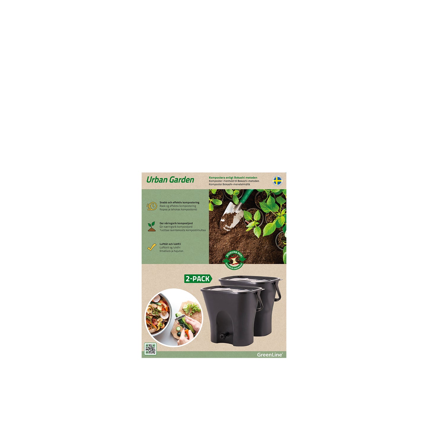 Kompost Urban Garden 15l 2-pack