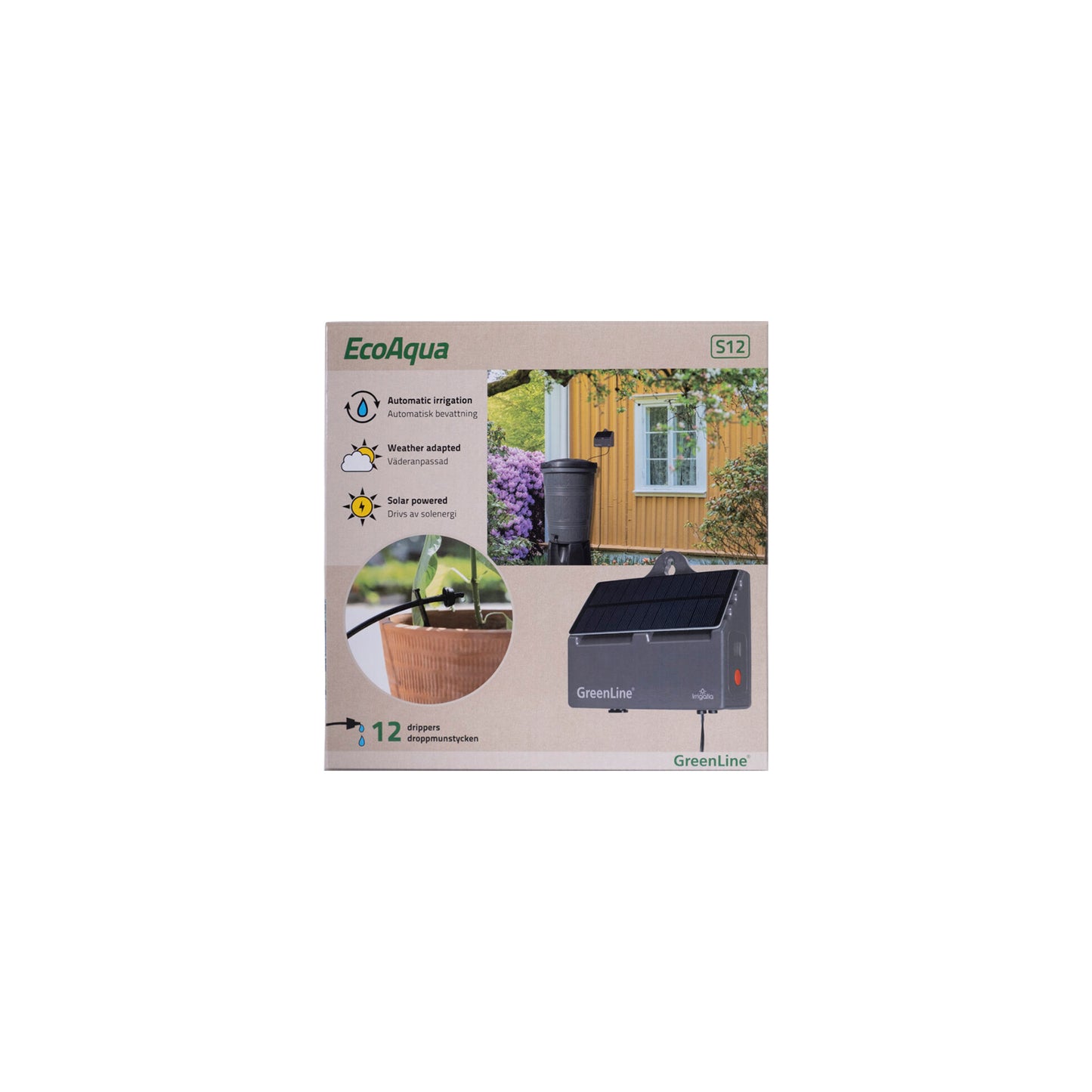 Automatisk droppbevattningsystem EcoAqua S-12