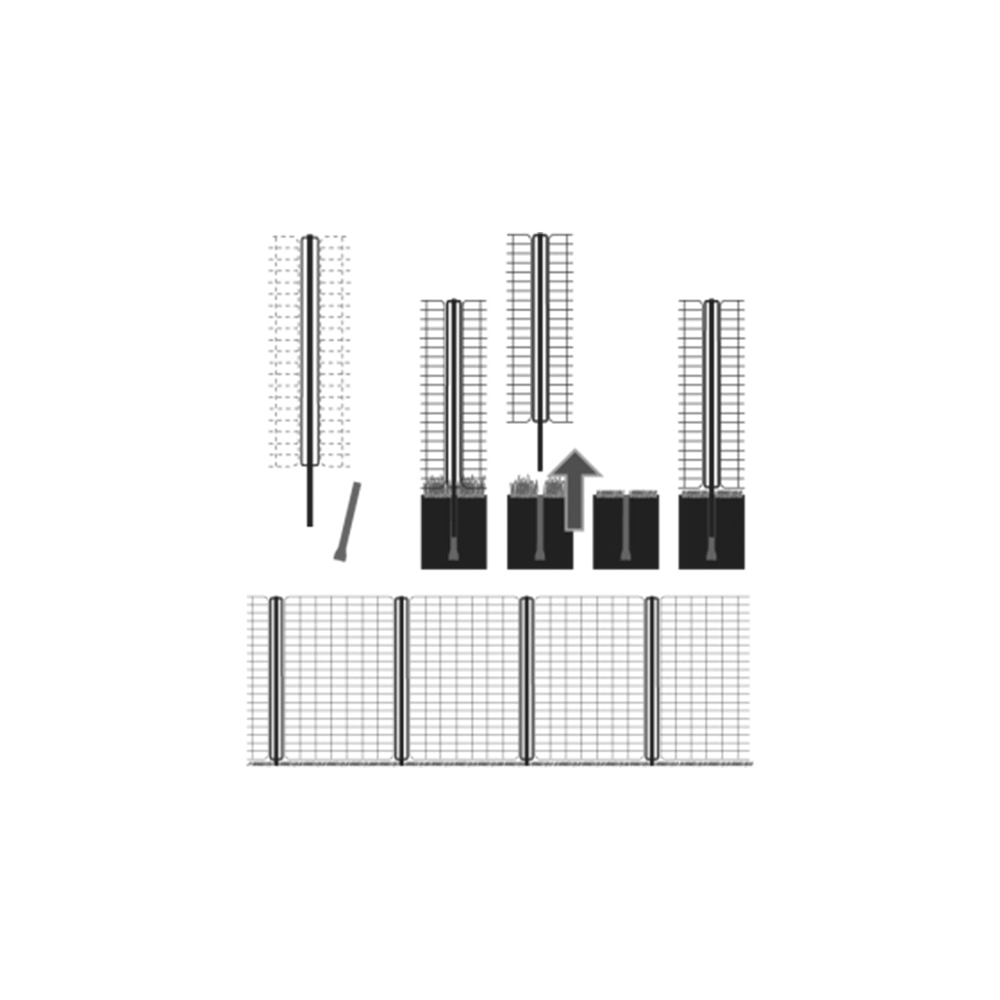 Komposti metallikehikko 70x70x90cm antrasiitti
