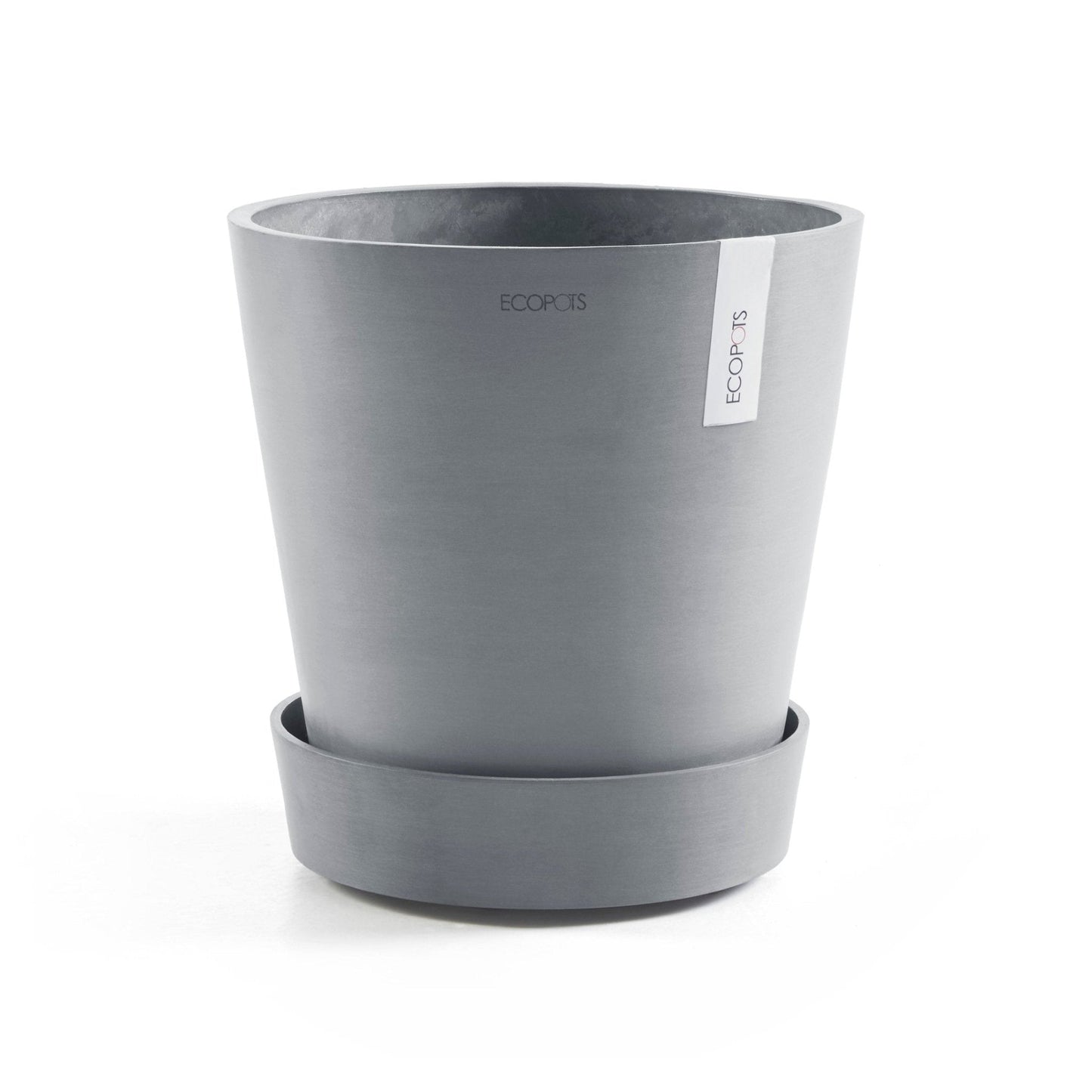 Kukkaruukku - Ecopots - Aluslautanen Amsterdam pyörillä 30cm siniharmaa - Ecopots - Uuden aikakauden kukkaruukku kierrätysmateriaalista