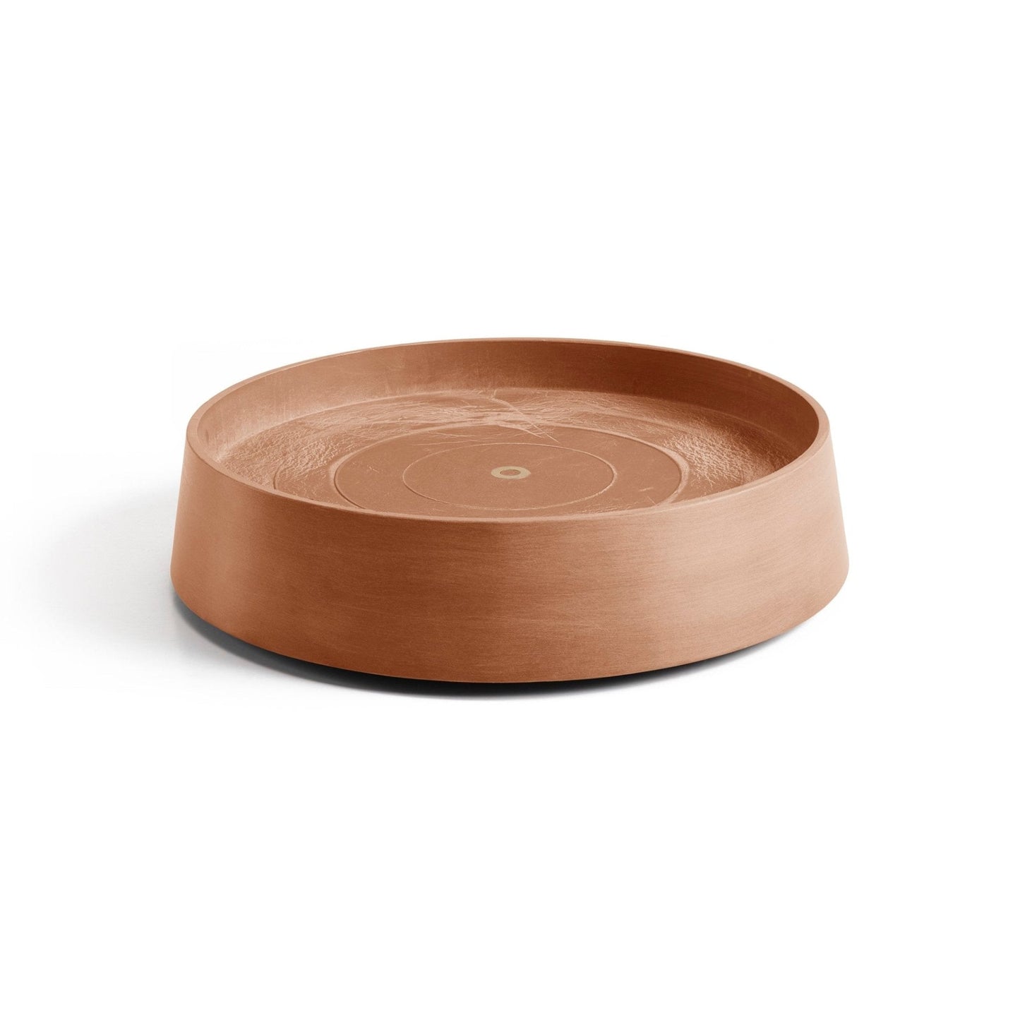 Kukkaruukku - Ecopots - Aluslautanen Oslo pyörillä 45cm terracotta - Ecopots - Uuden aikakauden kukkaruukku kierrätysmateriaalista