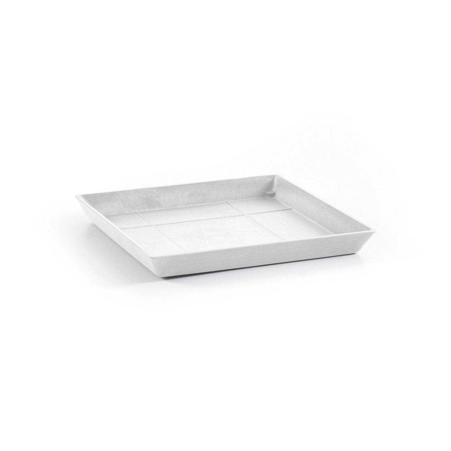 Kukkaruukku - Ecopots - Aluslautanen Rotterdam 30cm valkoinen - Ecopots - Uuden aikakauden kukkaruukku kierrätysmateriaalista