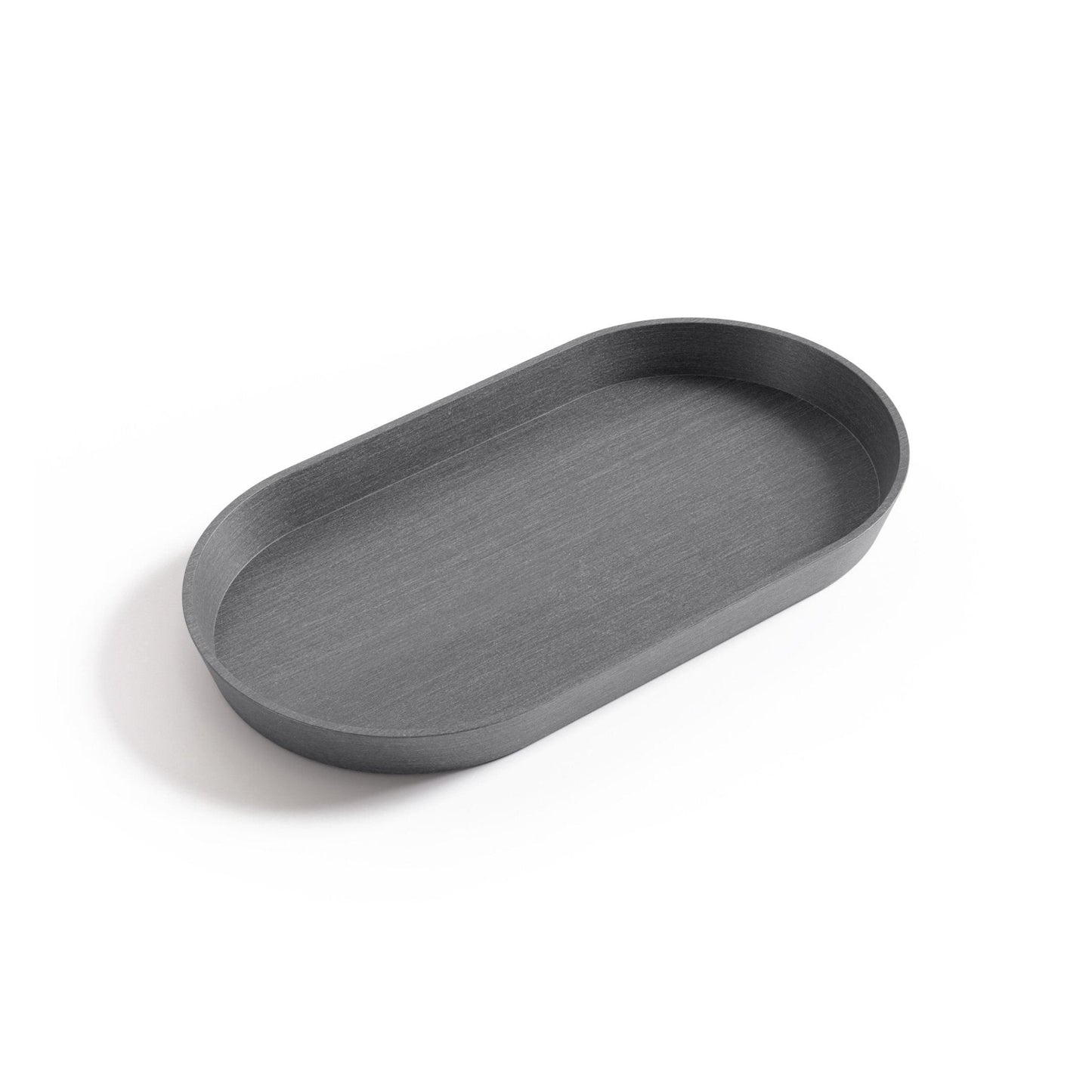 Kukkaruukku - Ecopots - Aluslautanen Tokio 30cm harmaa - Ecopots - Uuden aikakauden kukkaruukku kierrätysmateriaalista