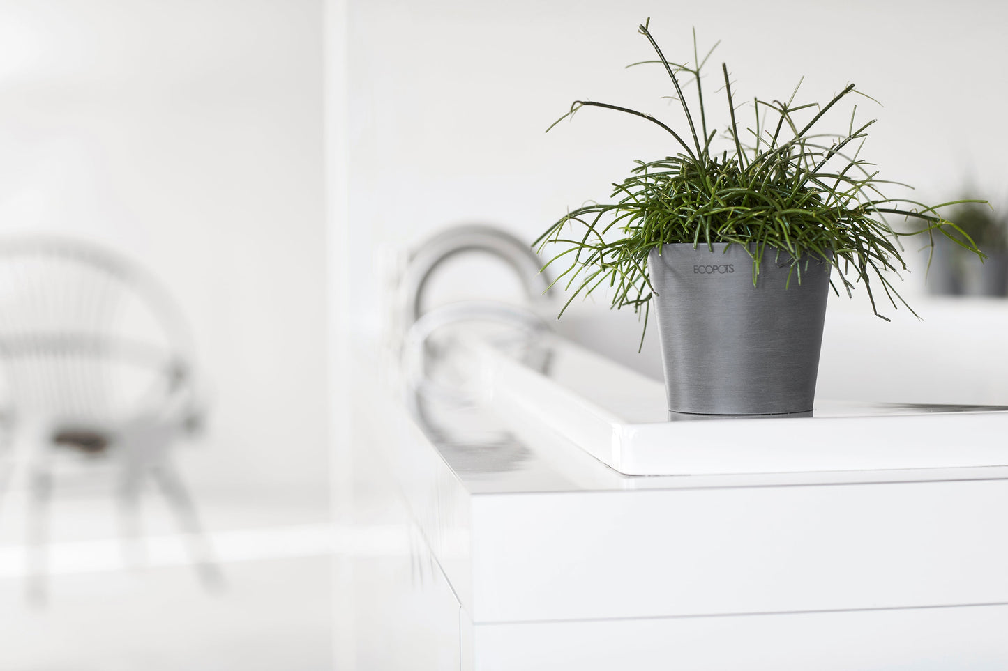 Kukkaruukku - Ecopots - Amsterdam 10,5cm harmaa - Ecopotskauppa - Uuden aikakauden kukkaruukku