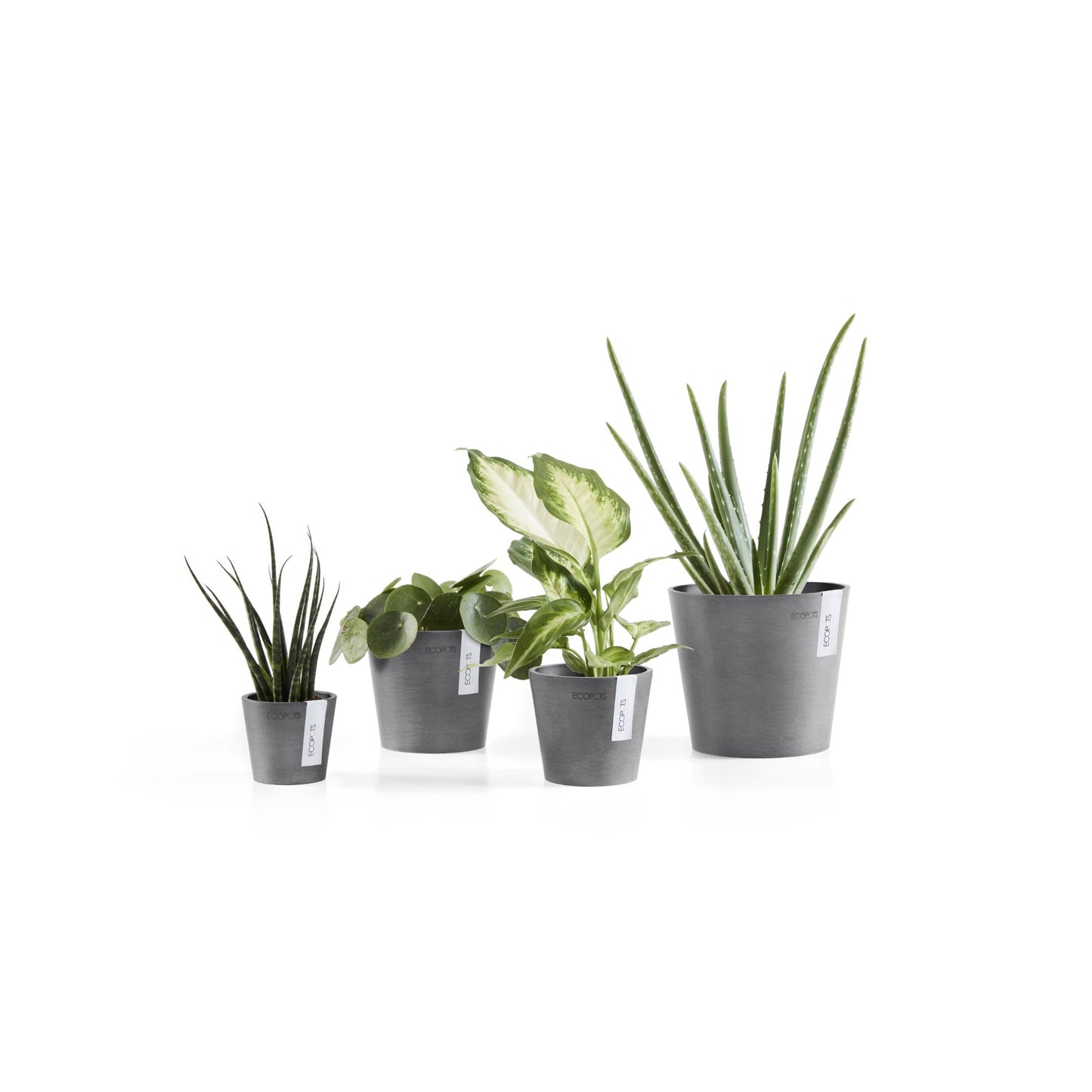 Kukkaruukku - Ecopots - Amsterdam 10,5cm harmaa - Ecopotskauppa - Uuden aikakauden kukkaruukku