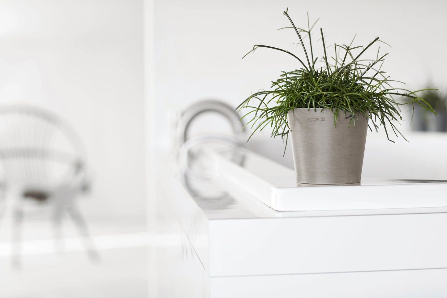 Kukkaruukku - Ecopots - Amsterdam 10,5cm taupe - Ecopotskauppa - Uuden aikakauden kukkaruukku