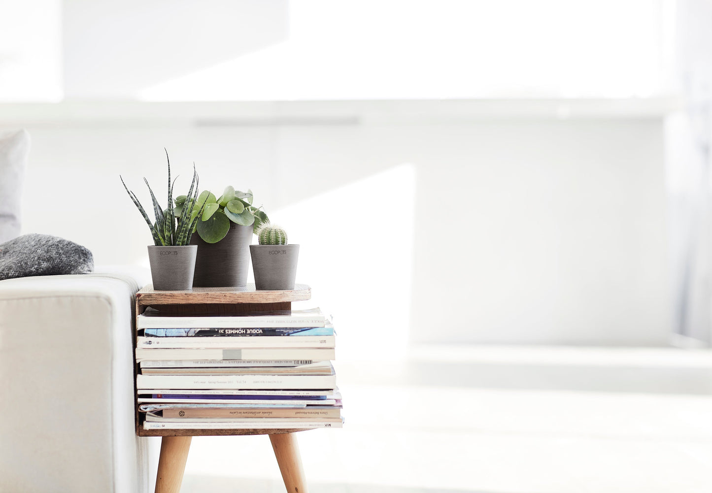 Kukkaruukku - Ecopots - Amsterdam 13cm taupe - Ecopotskauppa - Uuden aikakauden kukkaruukku