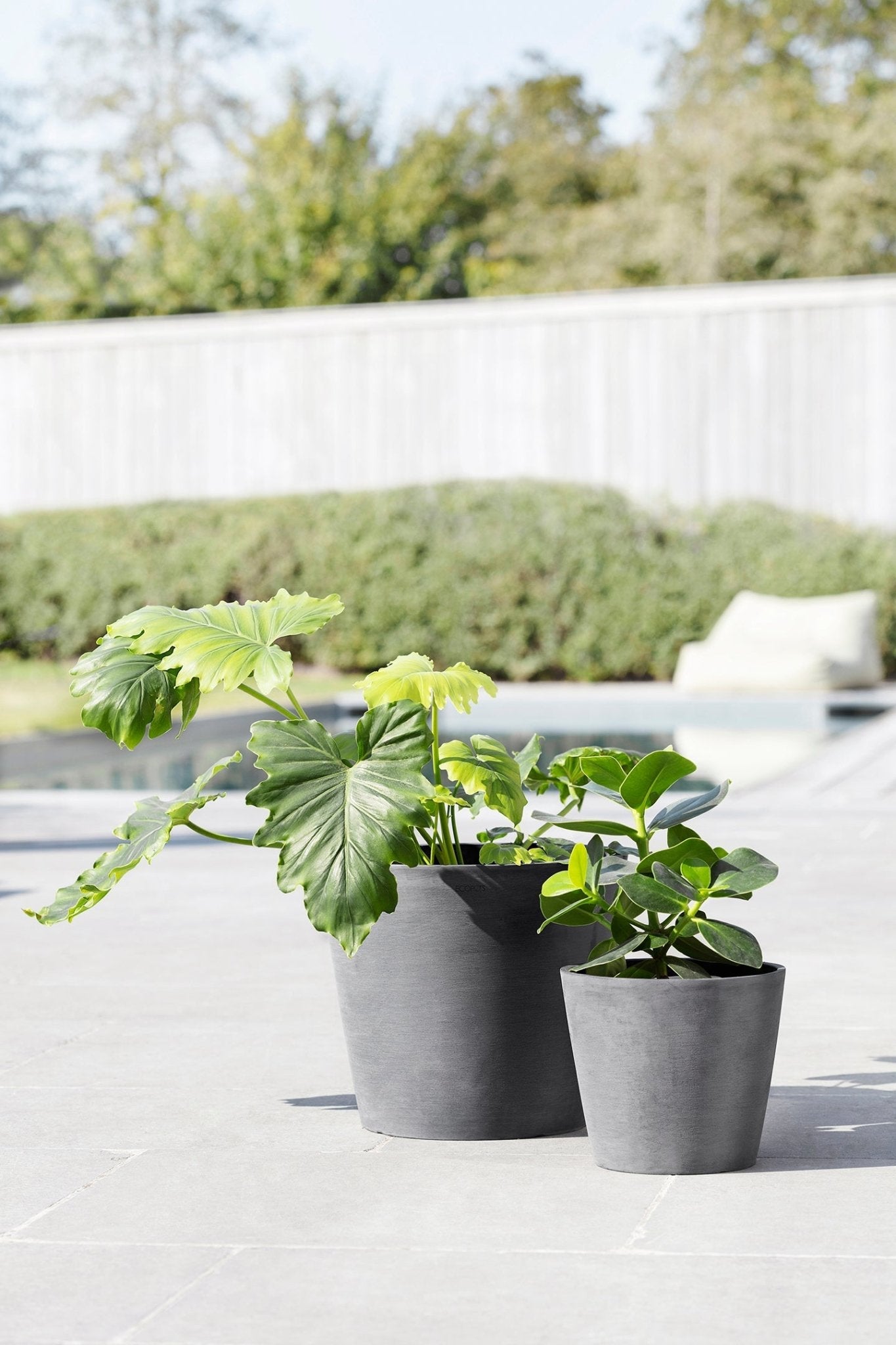 Kukkaruukku - Ecopots - Amsterdam 20cm harmaa - Ecopots - Uuden aikakauden kukkaruukku kierrätysmateriaalista