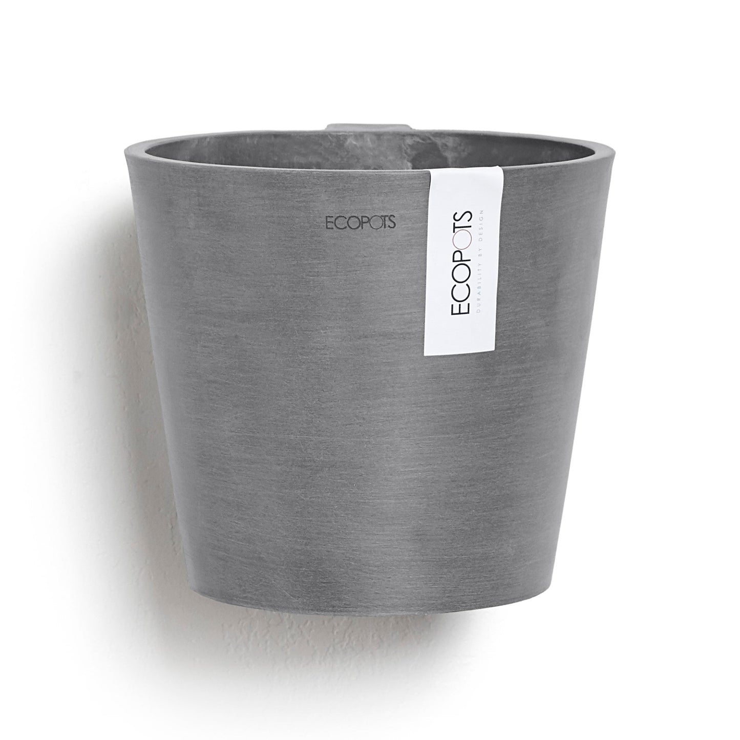 Kukkaruukku - Ecopots - Amsterdam 20cm seinäruukku harmaa - Ecopotskauppa - Uuden aikakauden kukkaruukku
