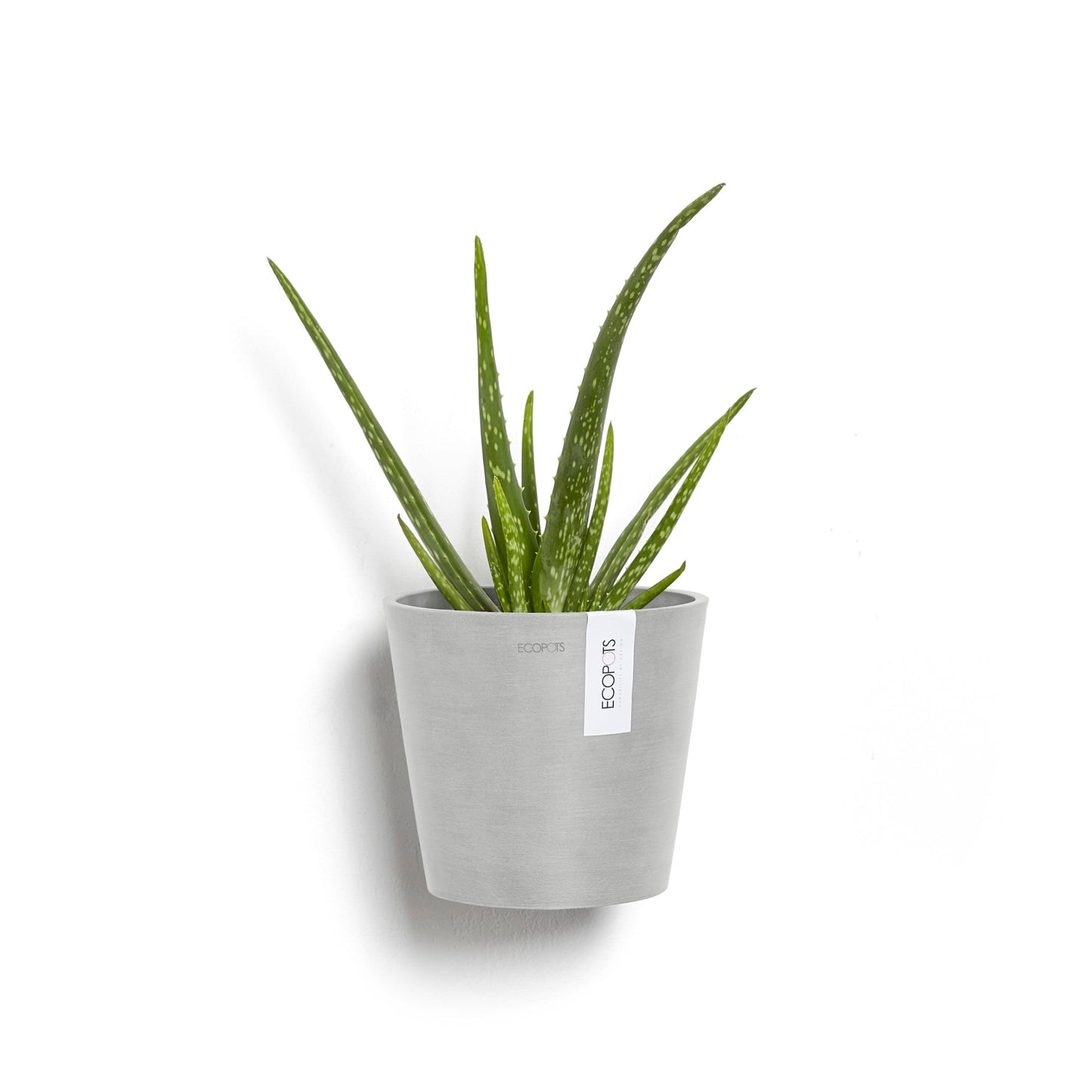 Kukkaruukku - Ecopots - Amsterdam 20cm seinäruukku valkoharmaa - Ecopotskauppa - Uuden aikakauden kukkaruukku