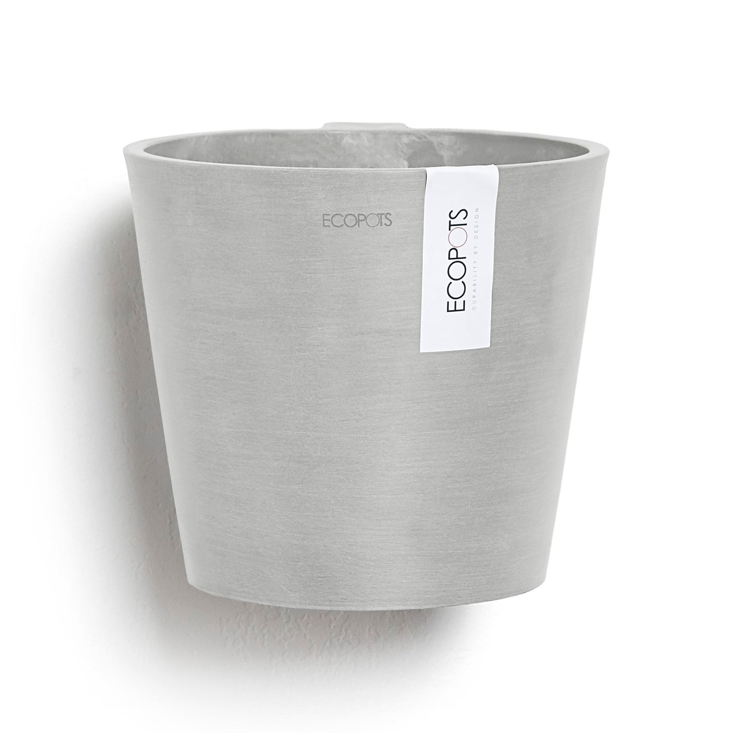 Kukkaruukku - Ecopots - Amsterdam 20cm seinäruukku valkoharmaa - Ecopotskauppa - Uuden aikakauden kukkaruukku