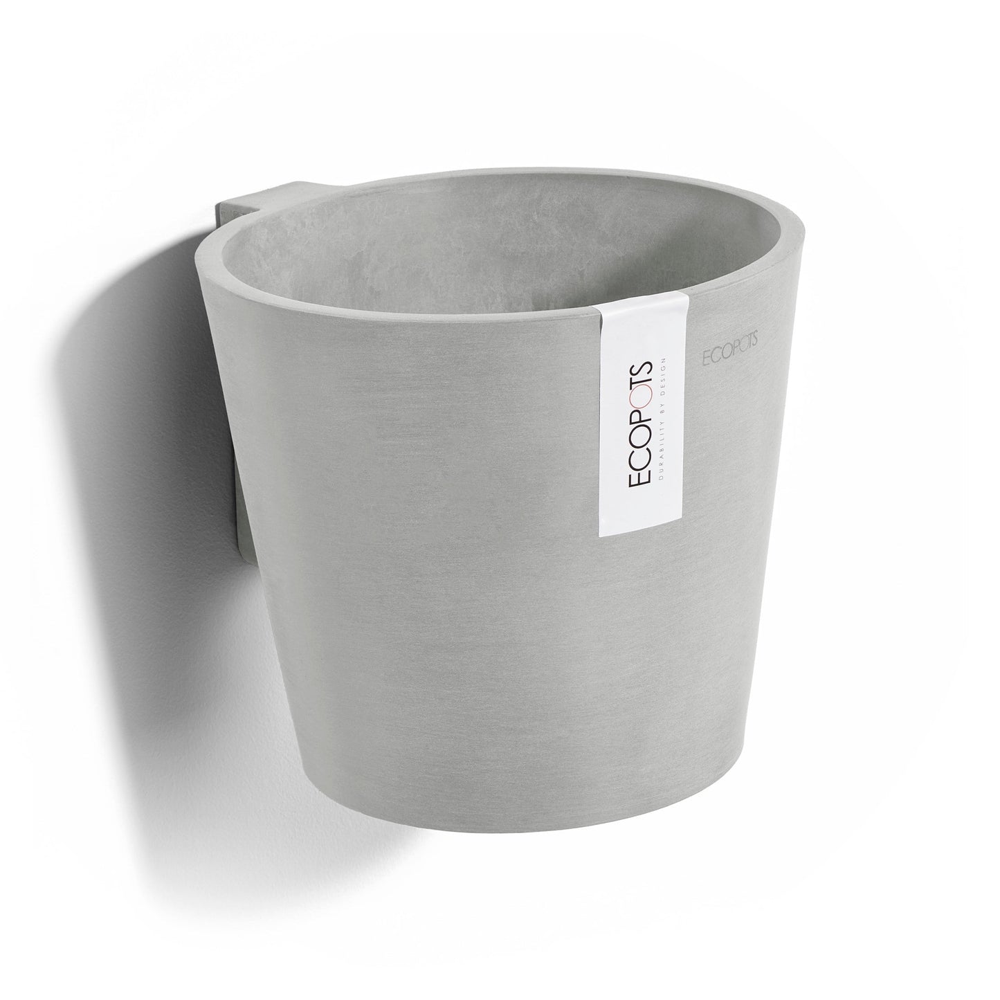 Kukkaruukku - Ecopots - Amsterdam 20cm seinäruukku valkoharmaa - Ecopotskauppa - Uuden aikakauden kukkaruukku