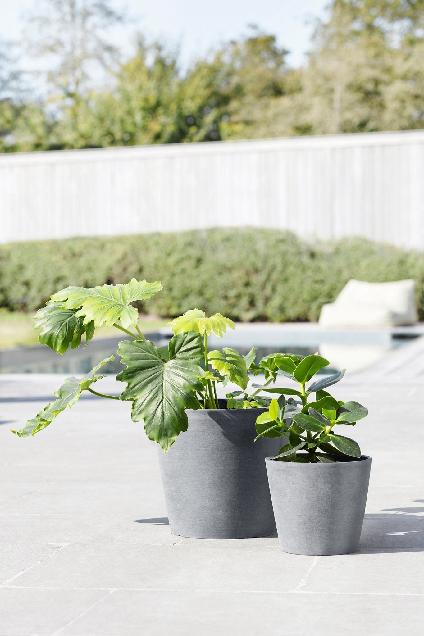 Kukkaruukku - Ecopots - Amsterdam 30cm siniharmaa - Ecopots - Uuden aikakauden kukkaruukku kierrätysmateriaalista