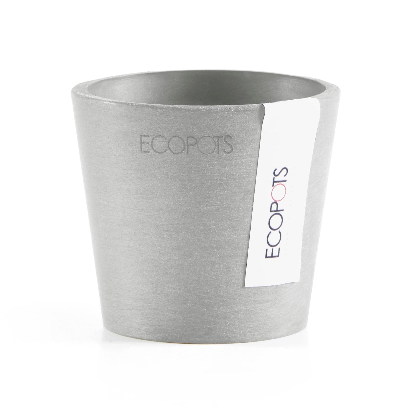 Kukkaruukku - Ecopots - Amsterdam 8cm valkoharmaa - Ecopotskauppa - Uuden aikakauden kukkaruukku