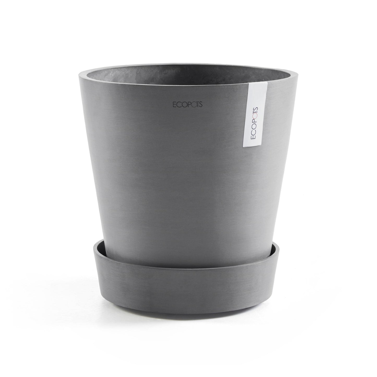 Kukkaruukku - Ecopots - Amsterdam aluslautanen pyörillä 50cm harmaa - Ecopotskauppa - Uuden aikakauden kukkaruukku