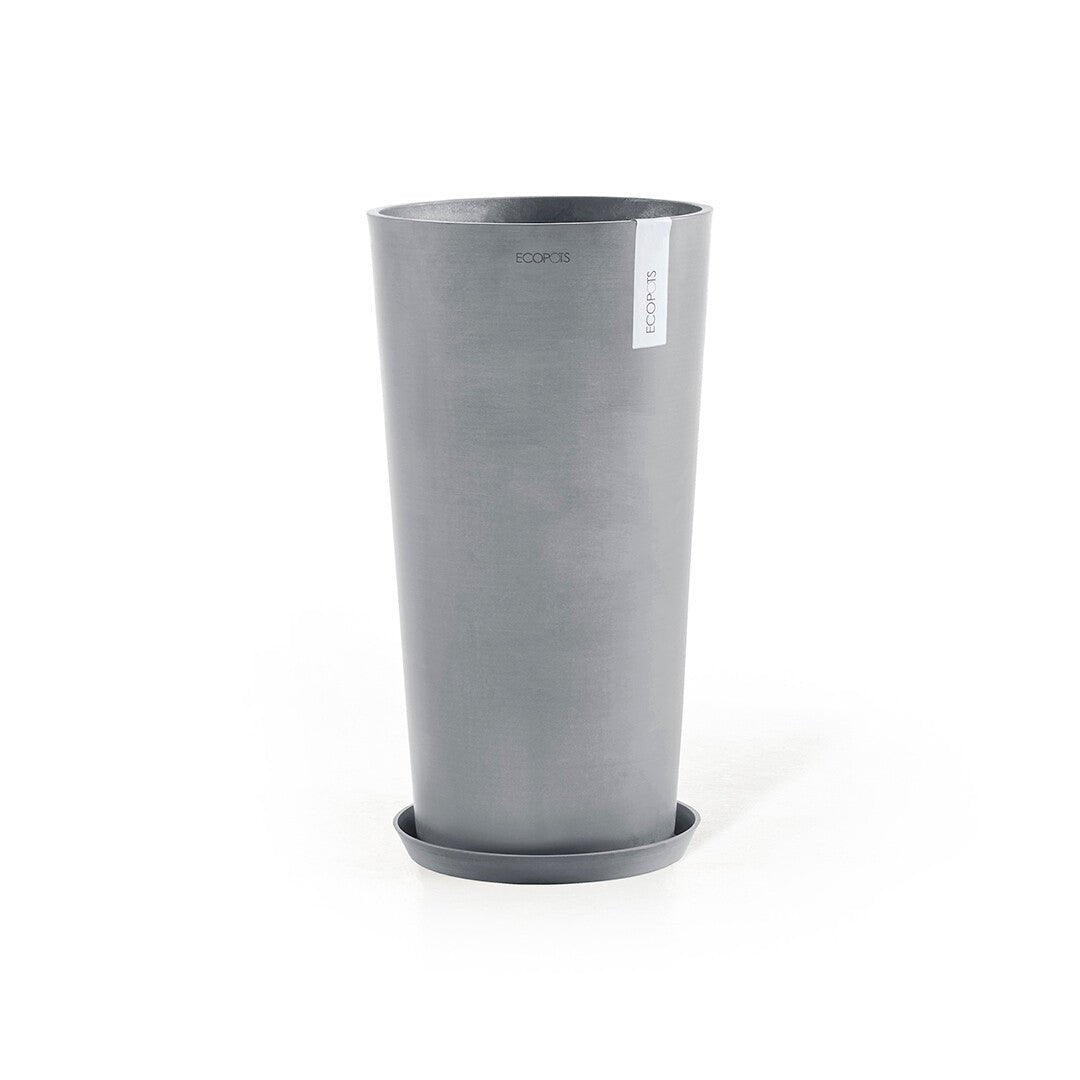 Kukkaruukku - Ecopots - Amsterdam korkea 70cm siniharmaa - Ecopotskauppa - Uuden aikakauden kukkaruukku