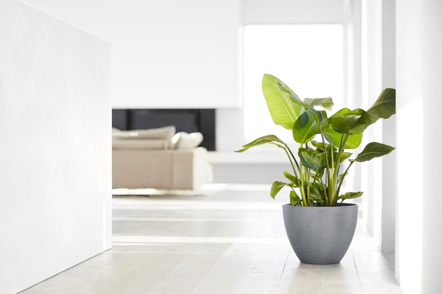 Kukkaruukku - Ecopots - Antwerpen 40cm siniharmaa - Ecopots - Uuden aikakauden kukkaruukku kierrätysmateriaalista