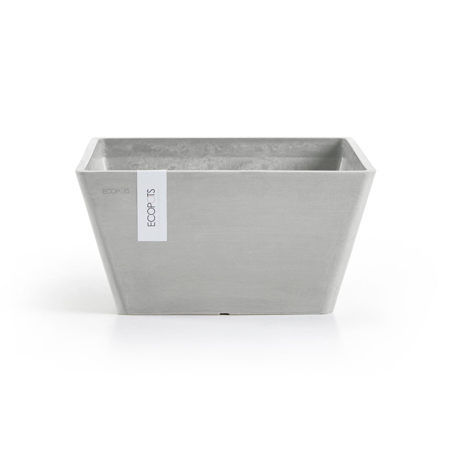 Kukkaruukku - Ecopots - Berliini 30cm valkoharmaa - Ecopotskauppa - Uuden aikakauden kukkaruukku