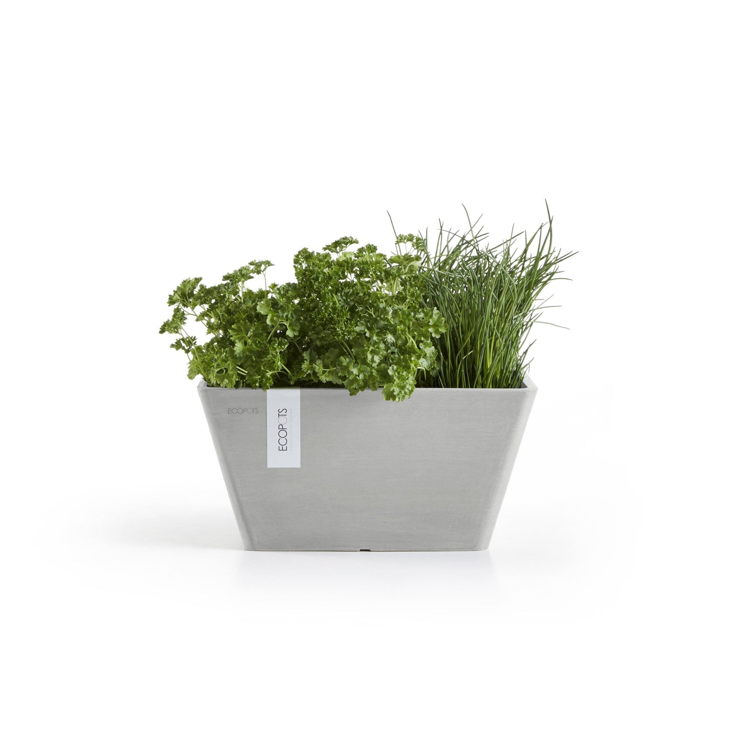 Kukkaruukku - Ecopots - Berliini 30cm valkoharmaa - Ecopotskauppa - Uuden aikakauden kukkaruukku