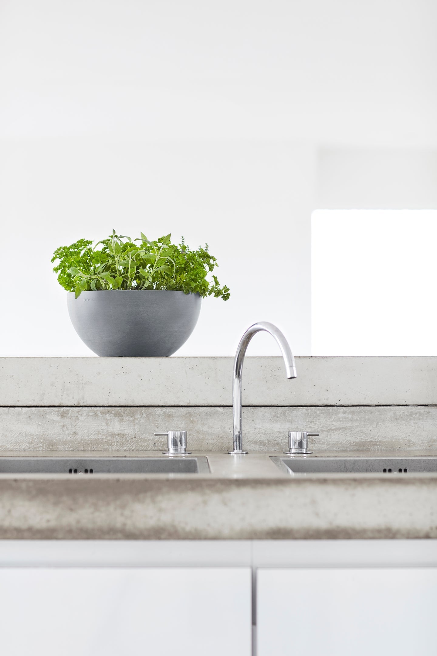 Kukkaruukku - Ecopots - Brysseli 25cm siniharmaa - Ecopotskauppa - Uuden aikakauden kukkaruukku