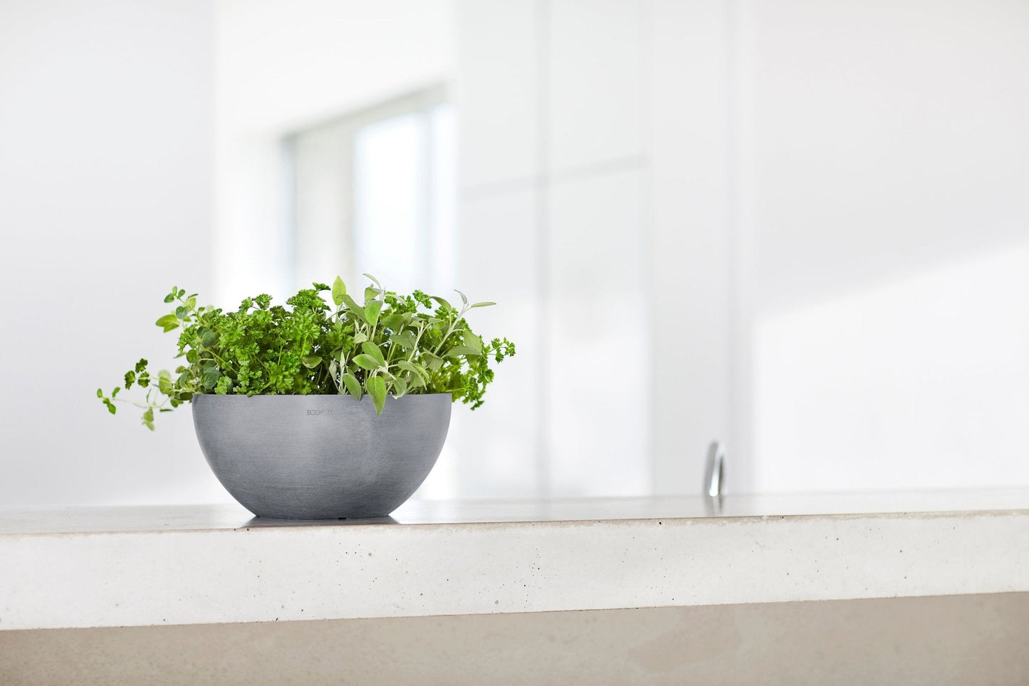 Kukkaruukku - Ecopots - Brysseli 25cm siniharmaa - Ecopots - Uuden aikakauden kukkaruukku kierrätysmateriaalista
