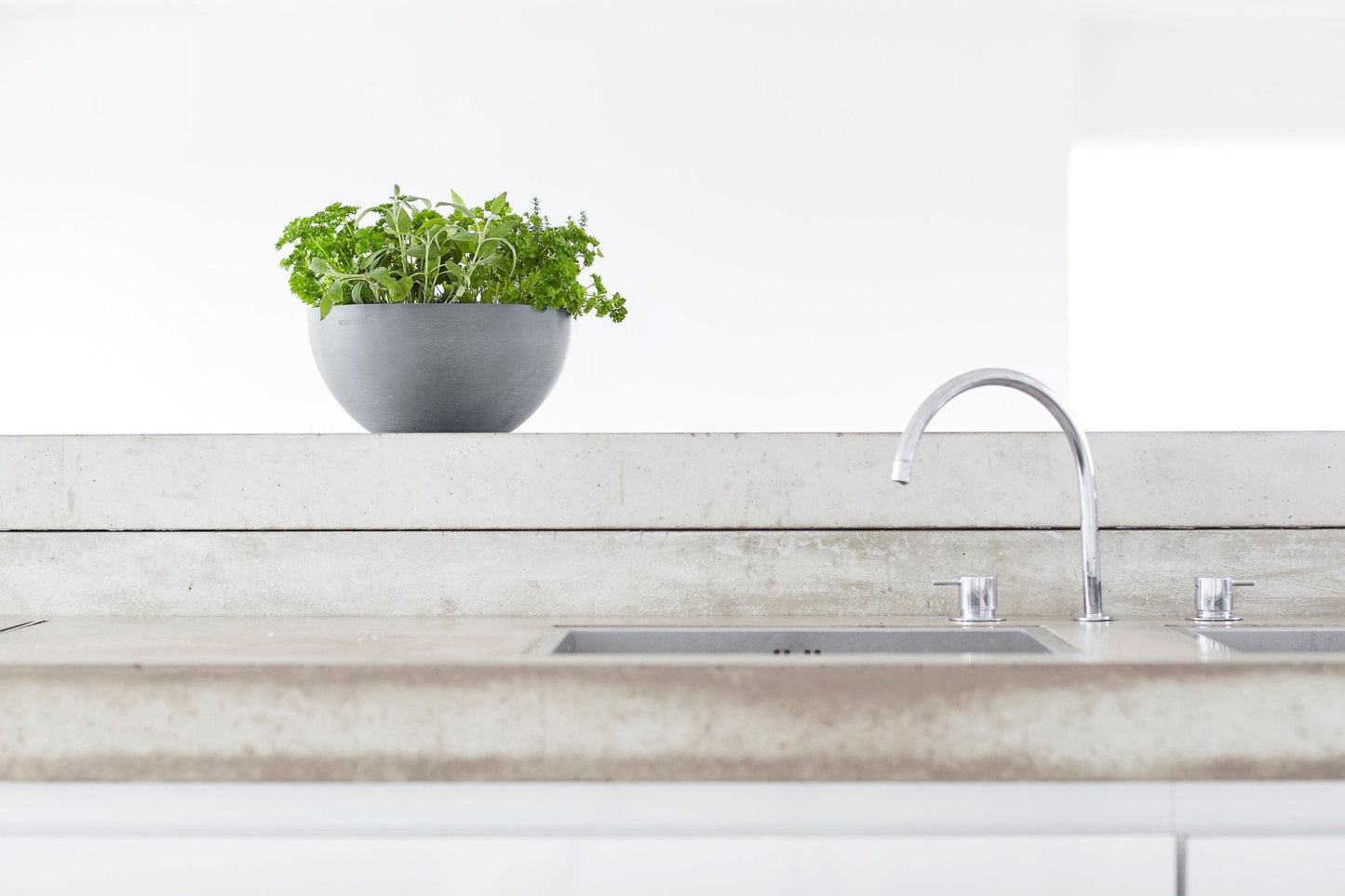 Kukkaruukku - Ecopots - Brysseli 25cm siniharmaa - Ecopots - Uuden aikakauden kukkaruukku kierrätysmateriaalista