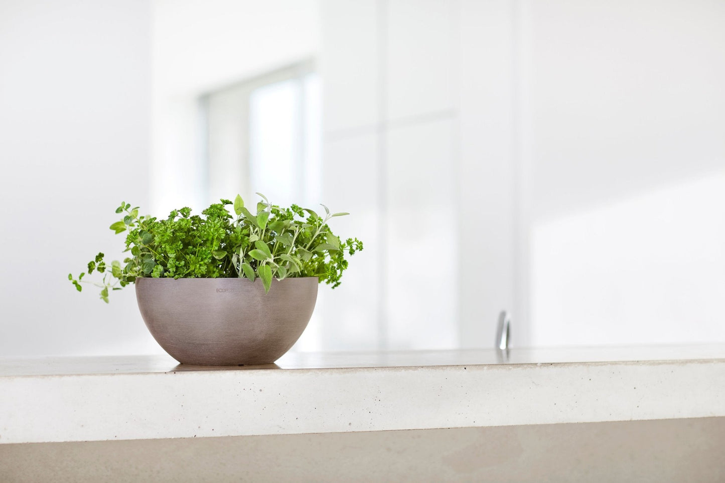 Kukkaruukku - Ecopots - Brysseli 25cm taupe - Ecopots - Uuden aikakauden kukkaruukku kierrätysmateriaalista