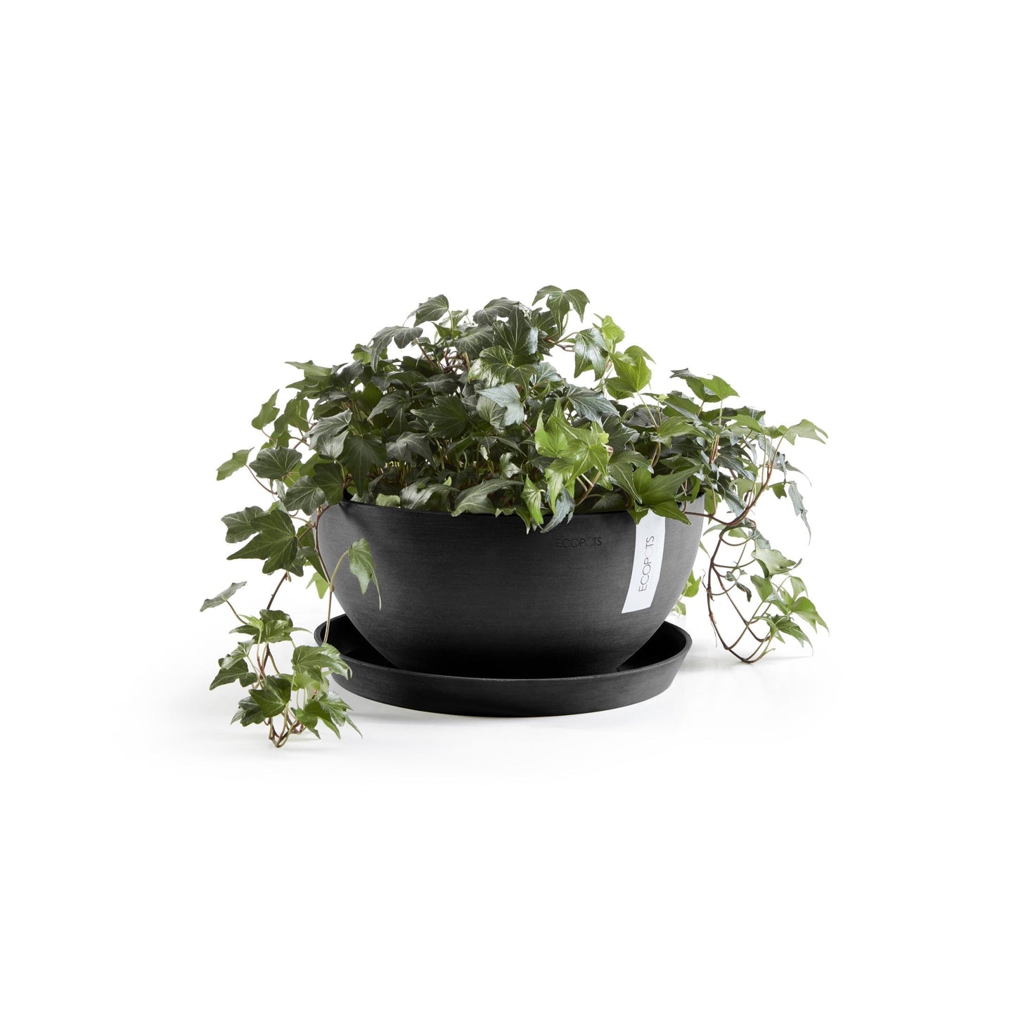 Kukkaruukku - Ecopots - Brysseli 35cm tummanharmaa - Ecopotskauppa - Uuden aikakauden kukkaruukku