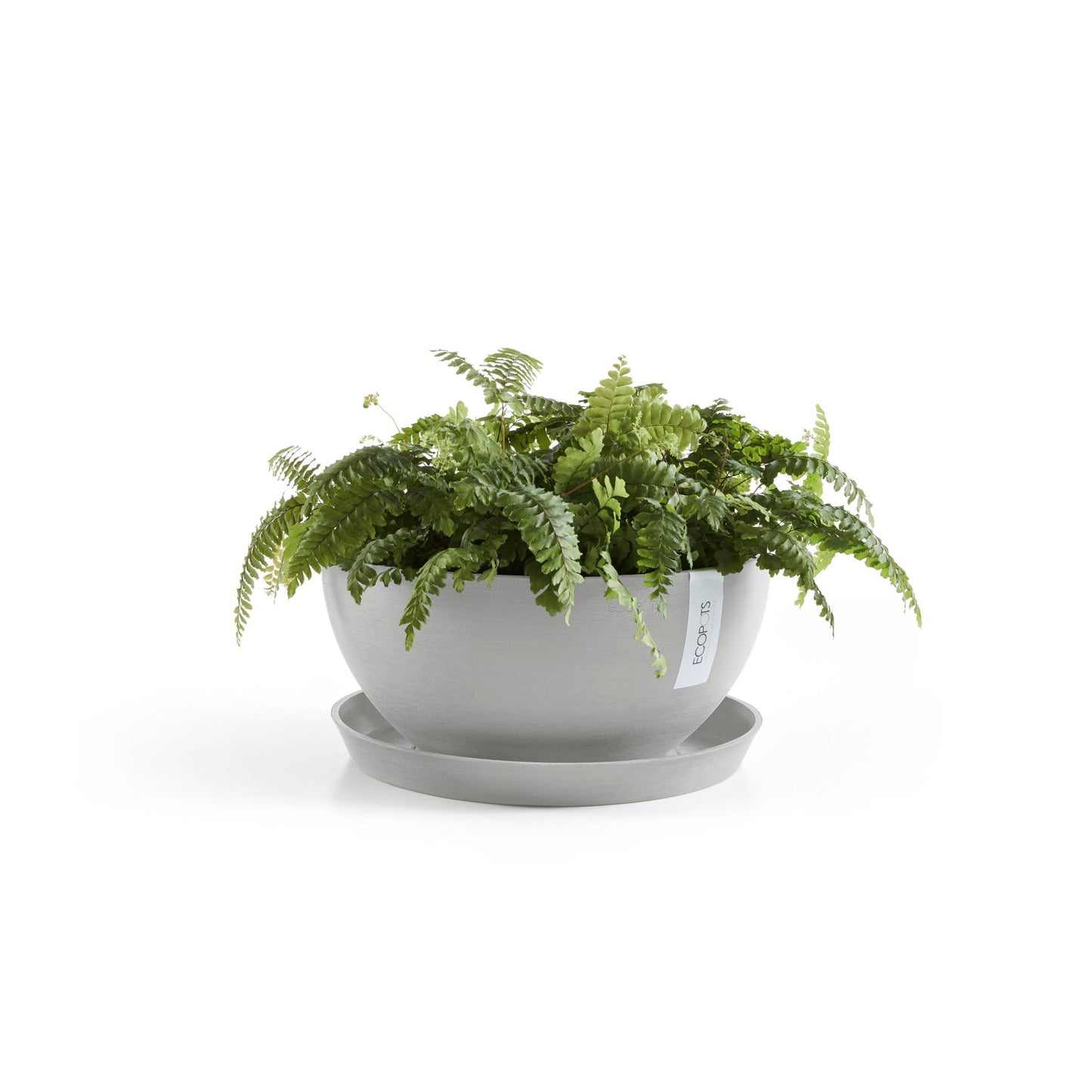 Kukkaruukku - Ecopots - Brysseli 35cm valkoharmaa - Ecopotskauppa - Uuden aikakauden kukkaruukku