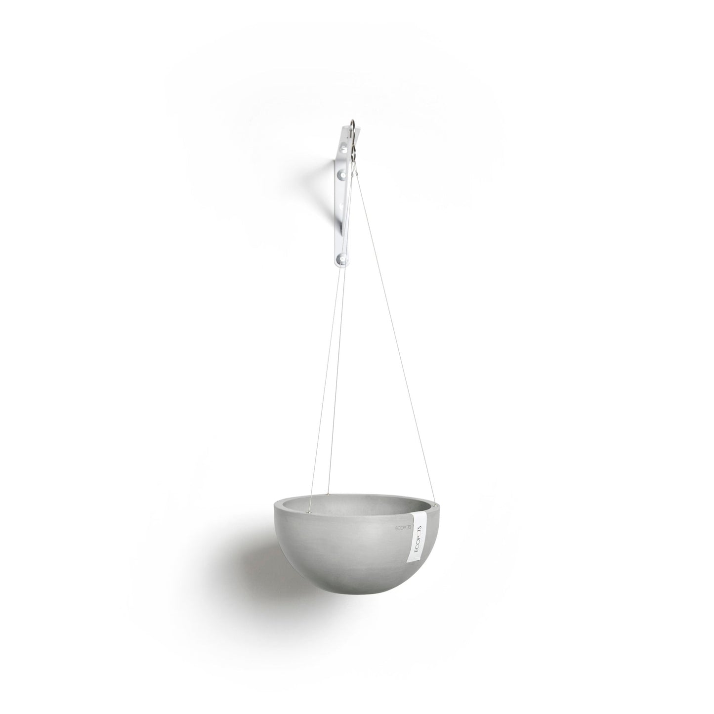 Kukkaruukku - Ecopots - Brysseli ripustettava 33cm valkoharmaa - Ecopotskauppa - Uuden aikakauden kukkaruukku