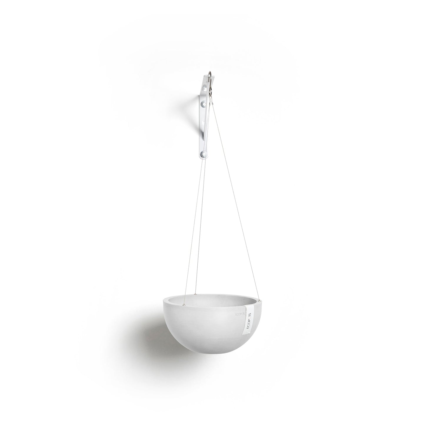 Kukkaruukku - Ecopots - Brysseli ripustettava 33cm valkoinen - Ecopotskauppa - Uuden aikakauden kukkaruukku