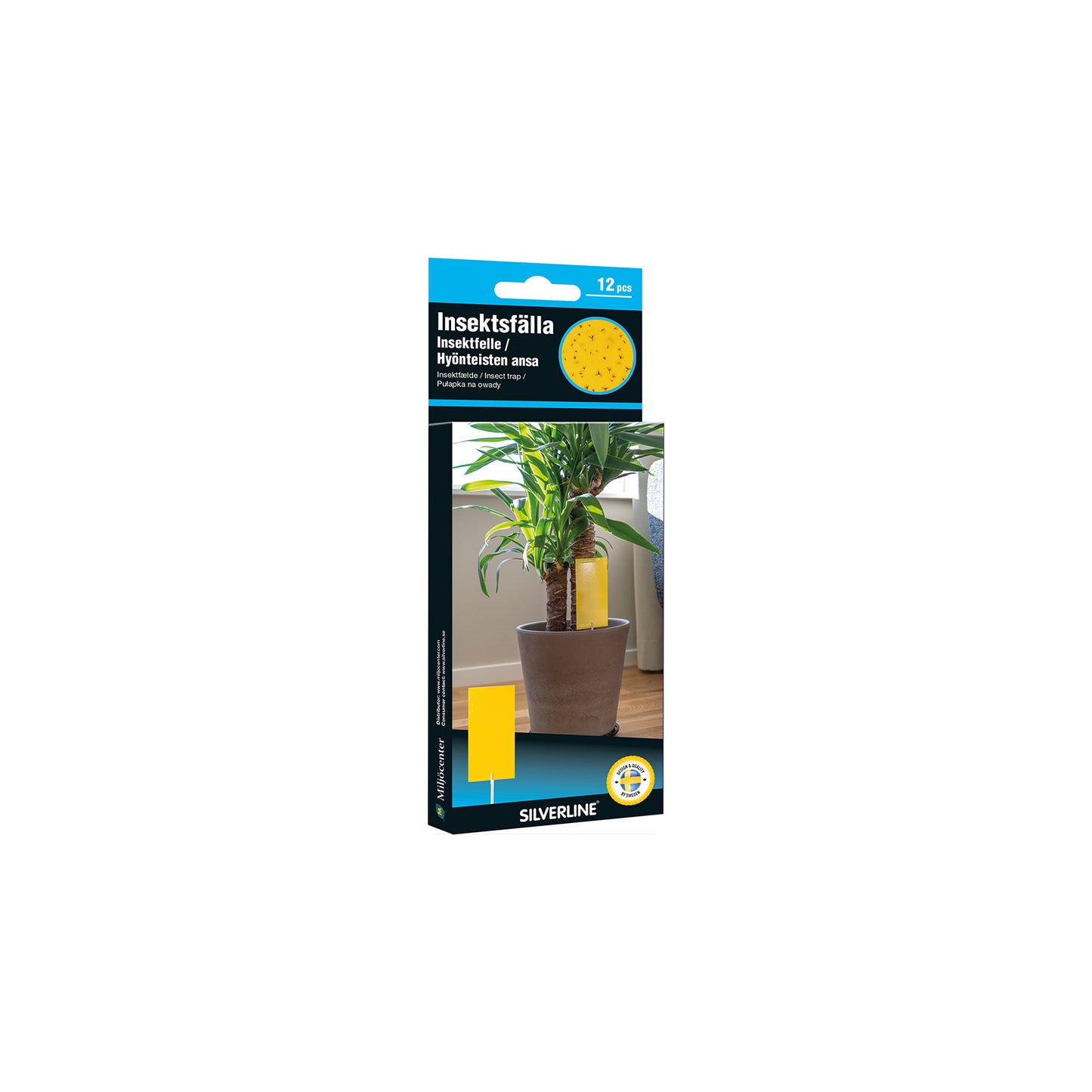 Insect trap glue square pot 12-pack