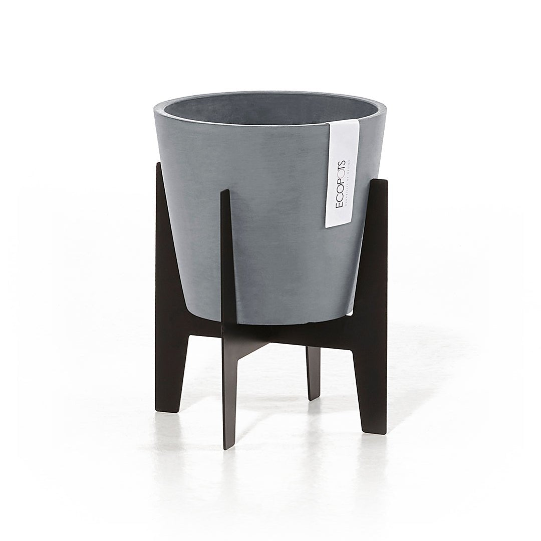 Kukkaruukku - Ecopots - Jalusta 20cm musta - Ecopotskauppa - Uuden aikakauden kukkaruukku