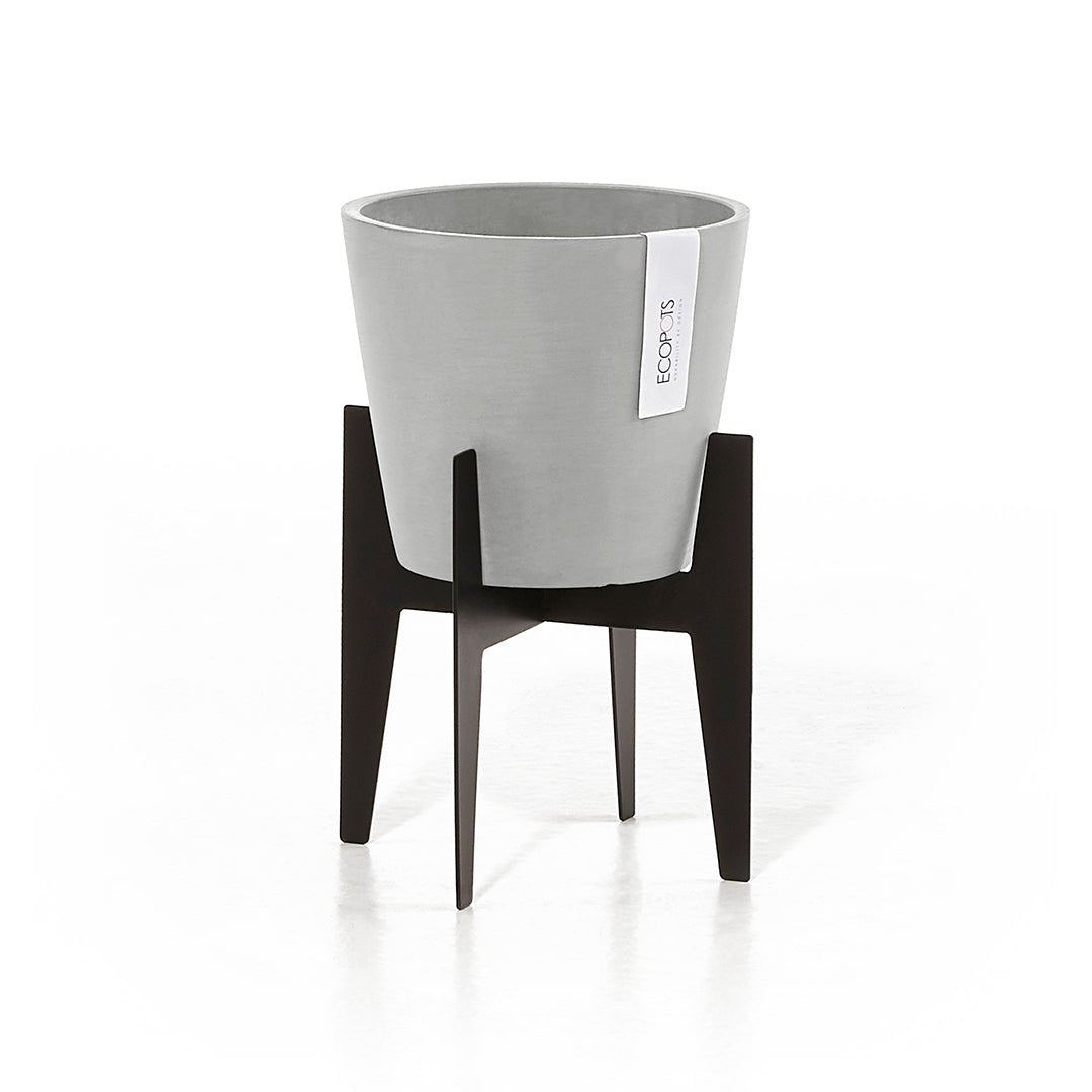 Kukkaruukku - Ecopots - Jalusta 20cm musta - Ecopotskauppa - Uuden aikakauden kukkaruukku