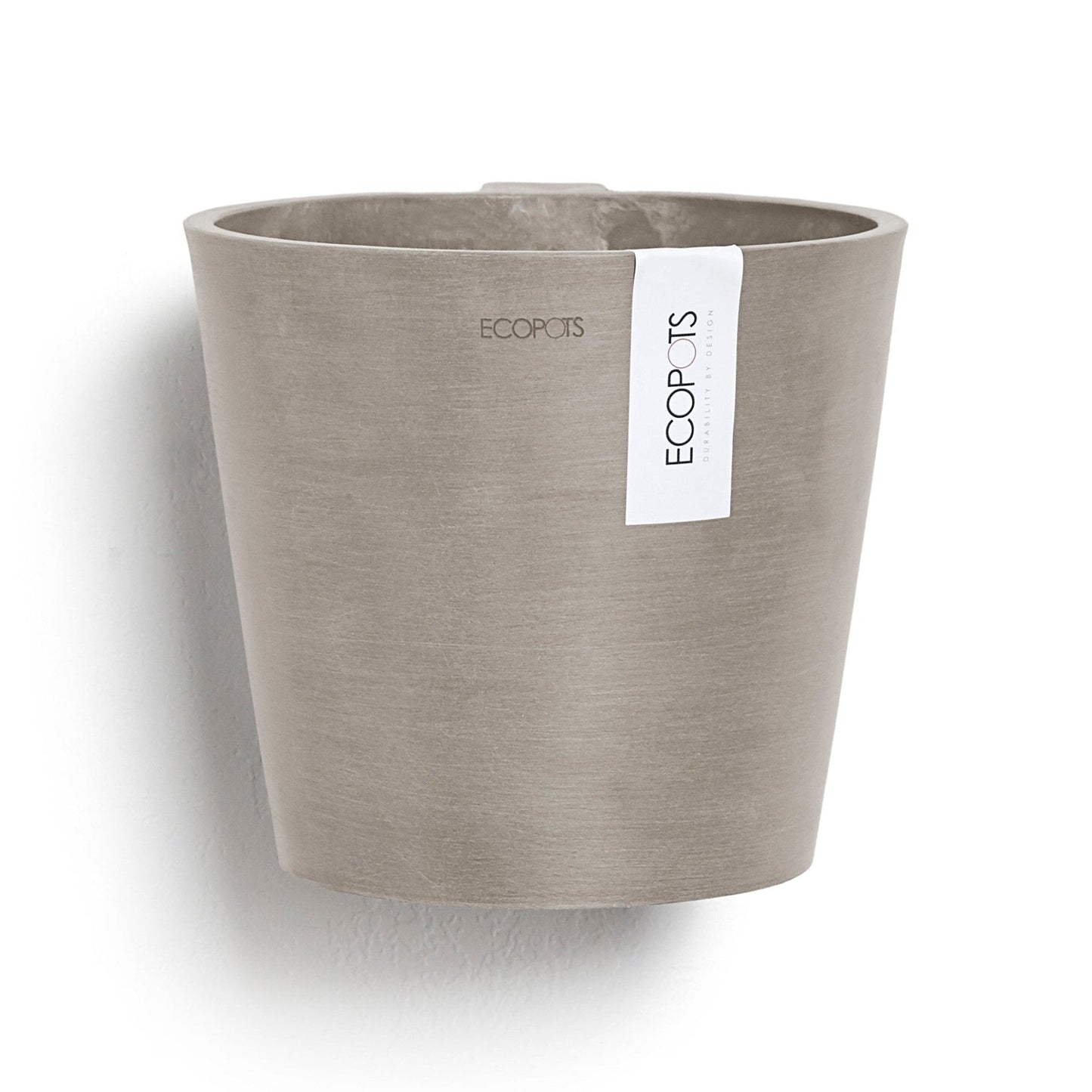 Kukkaruukku - Ecopots - Kukkaruukku Amsterdam 20cm seinälle taupe - Ecopots - Uuden aikakauden kukkaruukku kierrätysmateriaalista