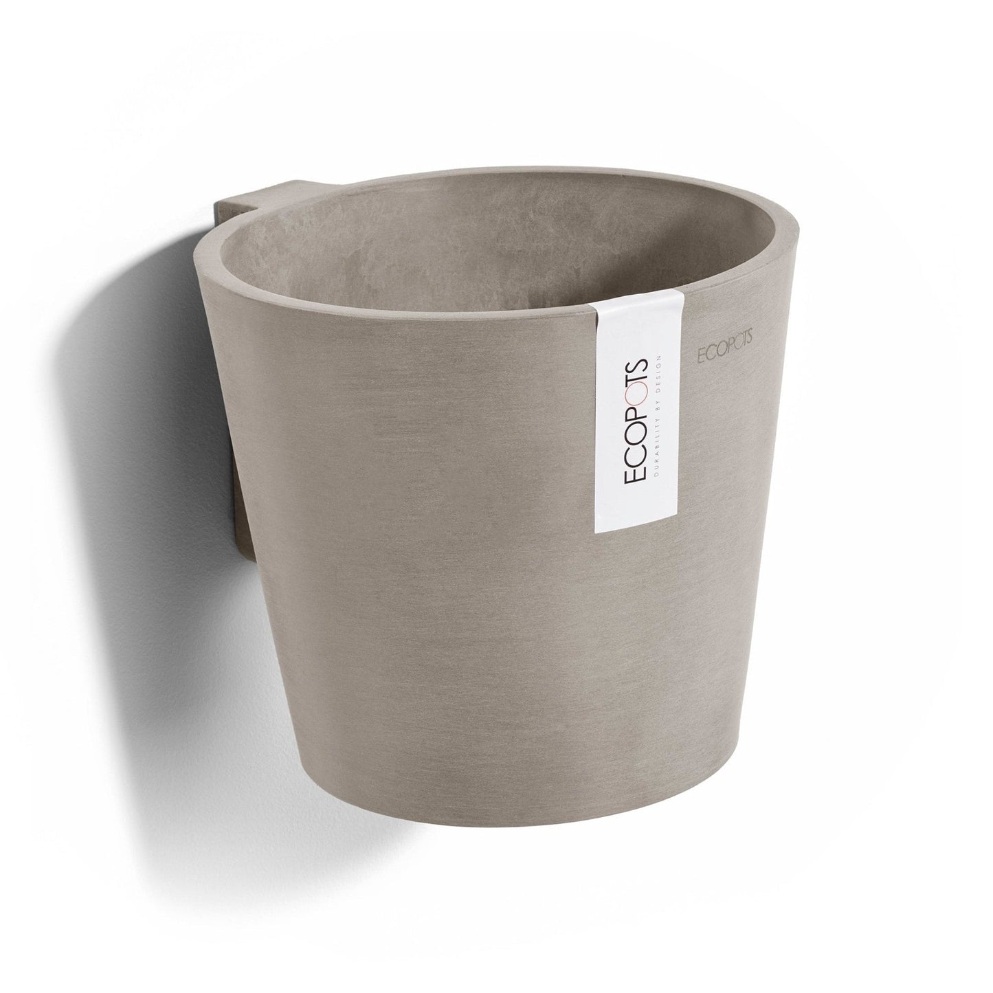 Kukkaruukku - Ecopots - Kukkaruukku Amsterdam 20cm seinälle taupe - Ecopots - Uuden aikakauden kukkaruukku kierrätysmateriaalista
