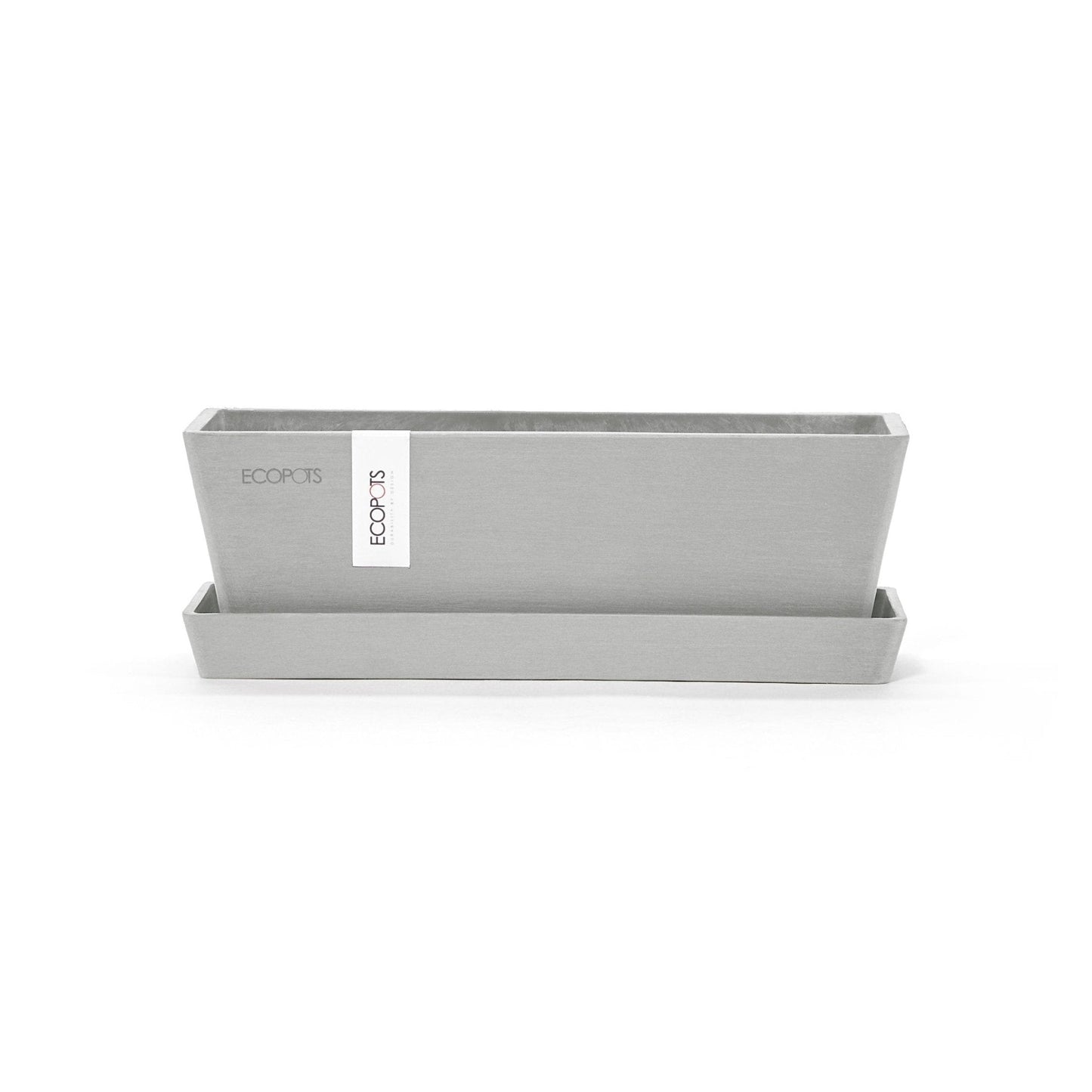 Kukkaruukku - Ecopots - Kukkaruukku Bruge mini 25cm valkoharmaa - Ecopots - Uuden aikakauden kukkaruukku kierrätysmateriaalista