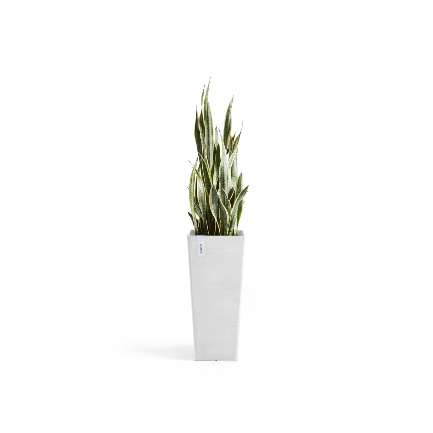 Kukkaruukku - Ecopots - Kukkaruukku Rotterdam korkea 70cm valkoinen - Ecopots - Uuden aikakauden kukkaruukku kierrätysmateriaalista