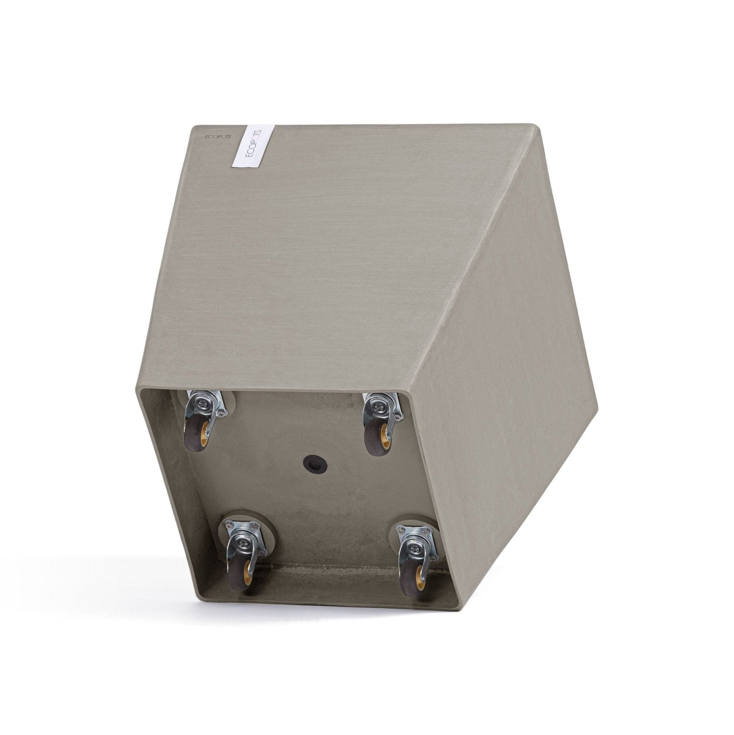 Kukkaruukku - Ecopots - Kukkaruukku Rotterdam pyörillä 50cm taupe - Ecopots - Uuden aikakauden kukkaruukku kierrätysmateriaalista