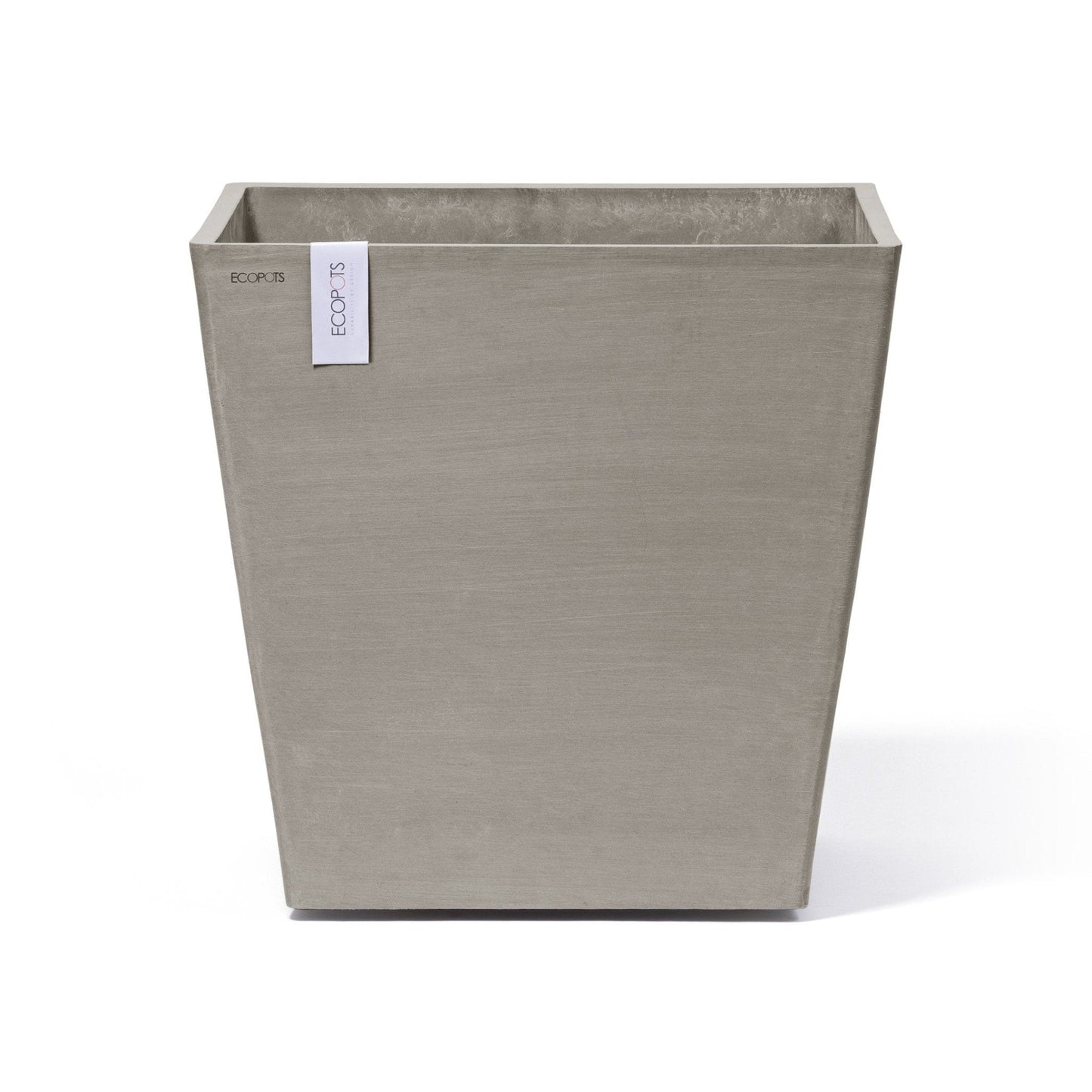 Kukkaruukku - Ecopots - Kukkaruukku Rotterdam pyörillä 50cm taupe - Ecopots - Uuden aikakauden kukkaruukku kierrätysmateriaalista