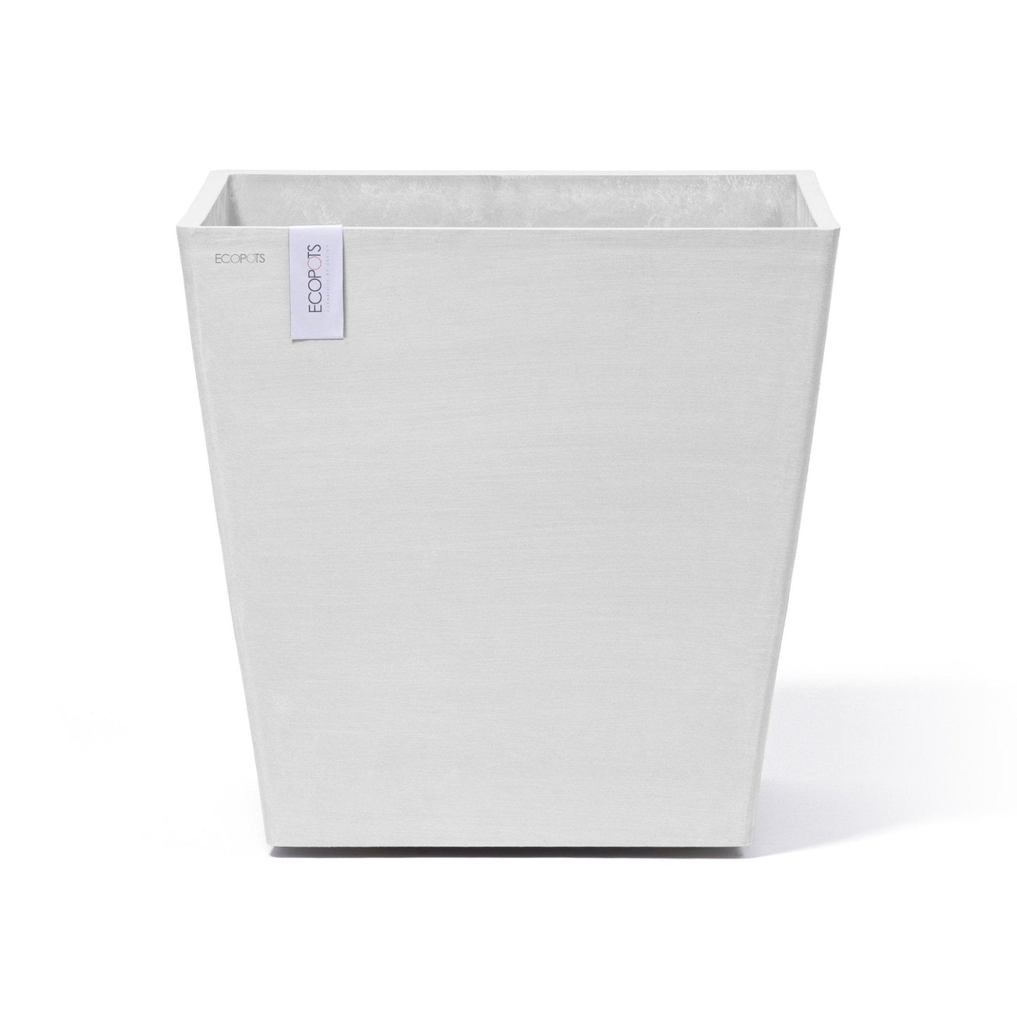 Kukkaruukku - Ecopots - Kukkaruukku Rotterdam pyörillä 50cm valkoinen - Ecopots - Uuden aikakauden kukkaruukku kierrätysmateriaalista