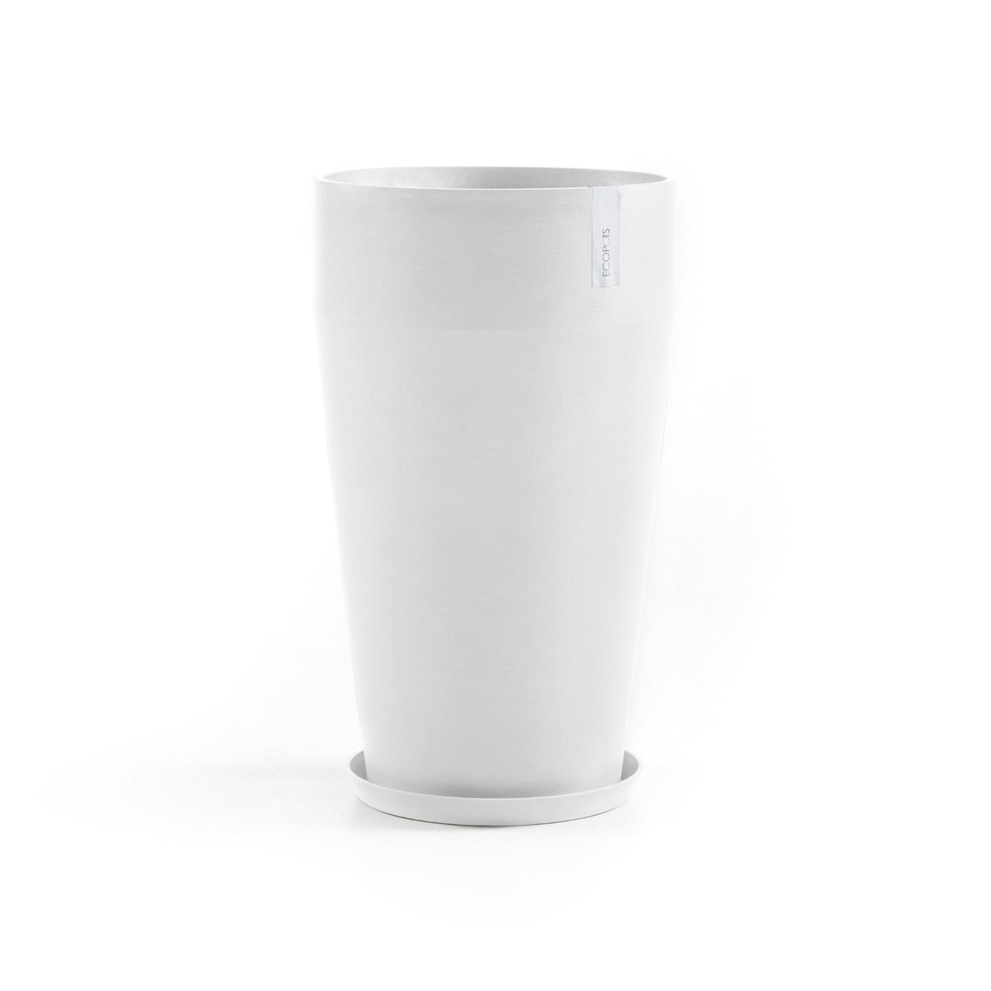 Kukkaruukku - Ecopots - Kukkaruukku Sankara korkea 75cm valkoinen - Ecopots - Uuden aikakauden kukkaruukku kierrätysmateriaalista