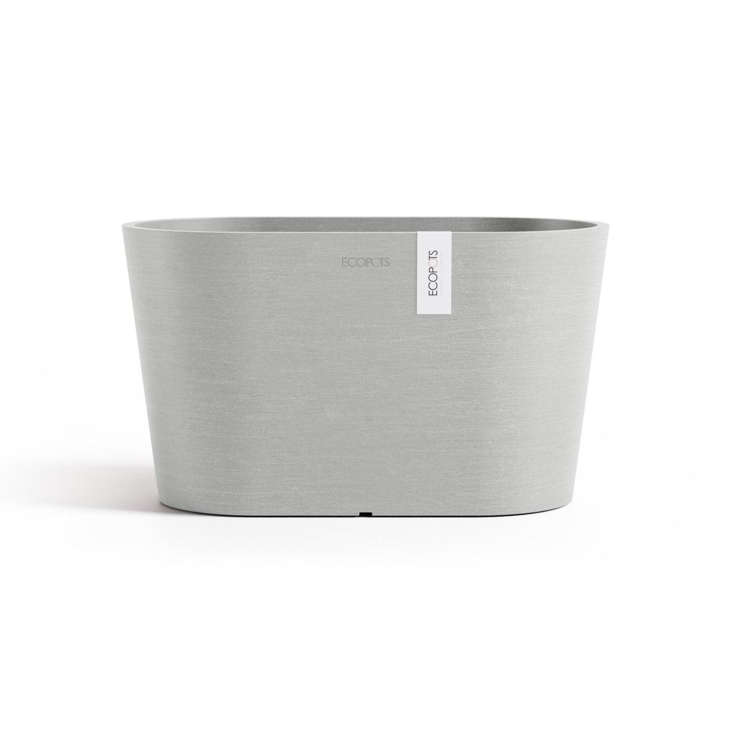 Kukkaruukku - Ecopots - Kukkaruukku Tokio 40cm valkoharmaa - Ecopots - Uuden aikakauden kukkaruukku kierrätysmateriaalista