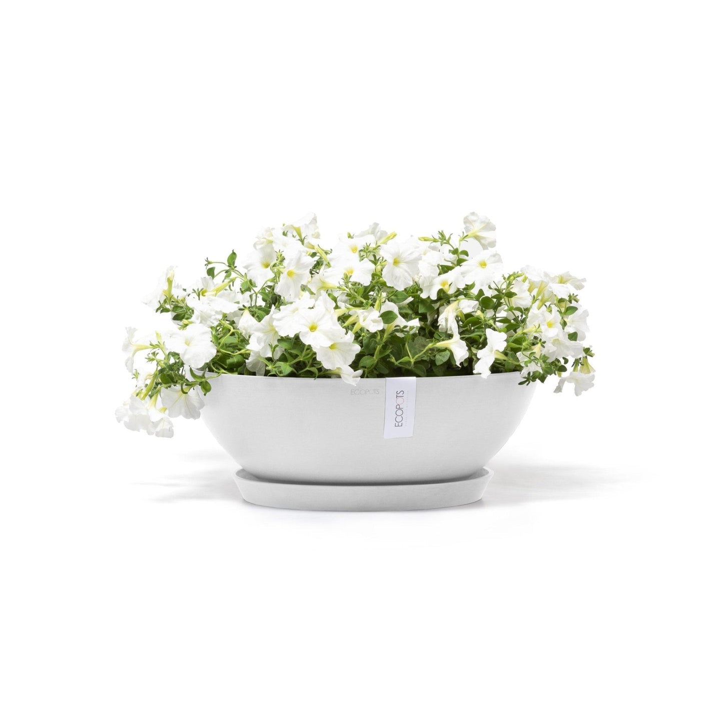 Kukkaruukku - Ecopots - Kukkaruukku Vienna 50cm valkoinen - Ecopots - Uuden aikakauden kukkaruukku kierrätysmateriaalista